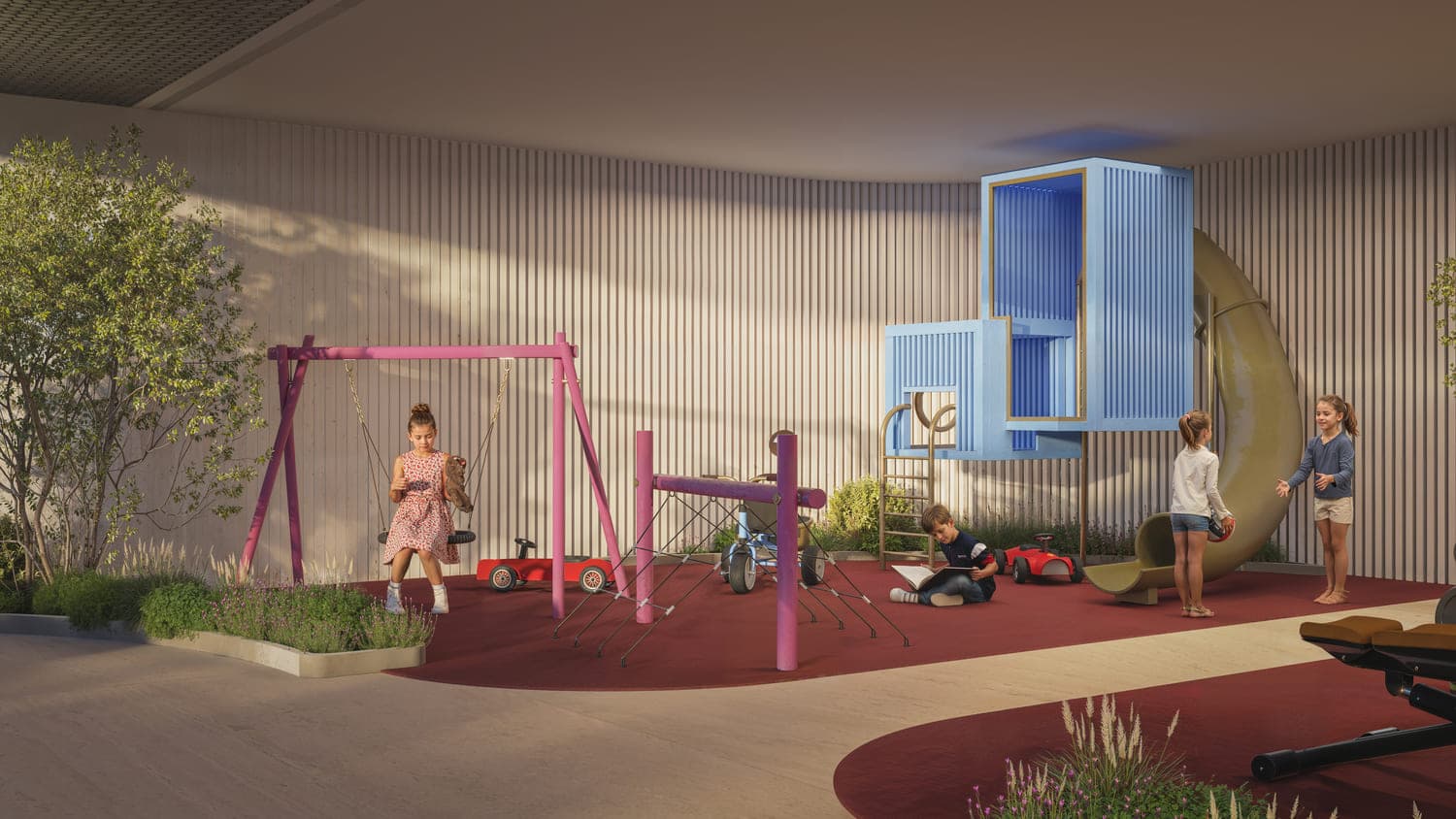 Samana Parkville amenity Kids’ Play Area - Dubailand Residence Complex, Dubai - by Samana