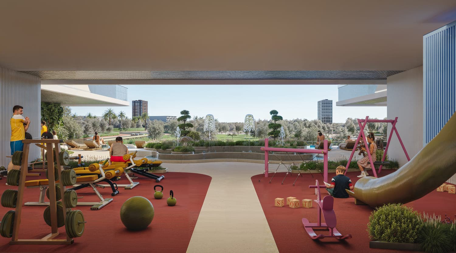 Samana Parkville amenity Outdoor Gym - Dubailand Residence Complex, Dubai - by Samana