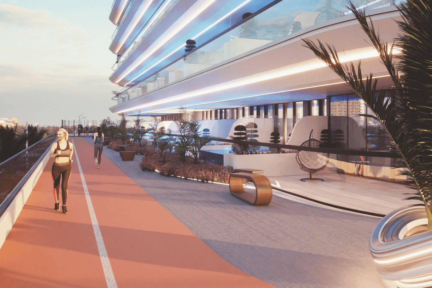 Samana Portofino amenity Jogging Track - Dubai Production City, Dubai - by Samana