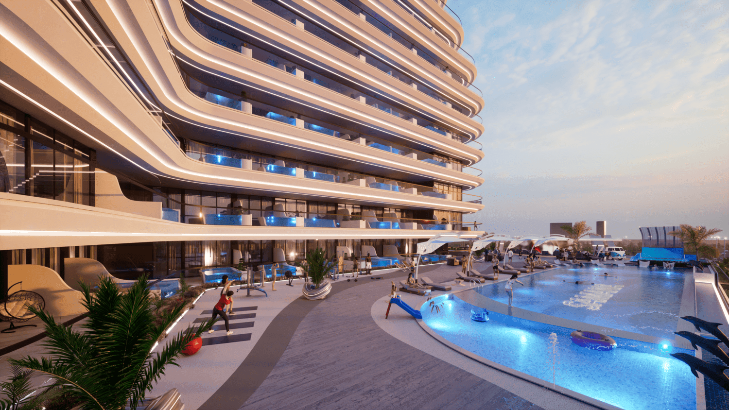 Samana Portofino amenity Yoga - Dubai Production City, Dubai - by Samana