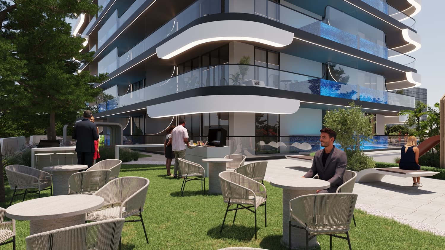 Samana Resorts amenity Bbq Area - Dubai Production City, Dubai - by Samana