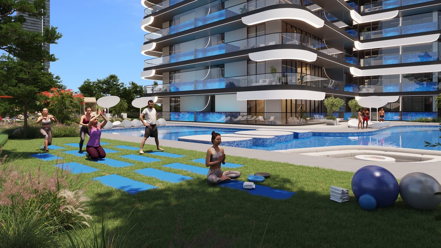 Samana Resorts amenity Yoga Area - Dubai Production City, Dubai - by Samana
