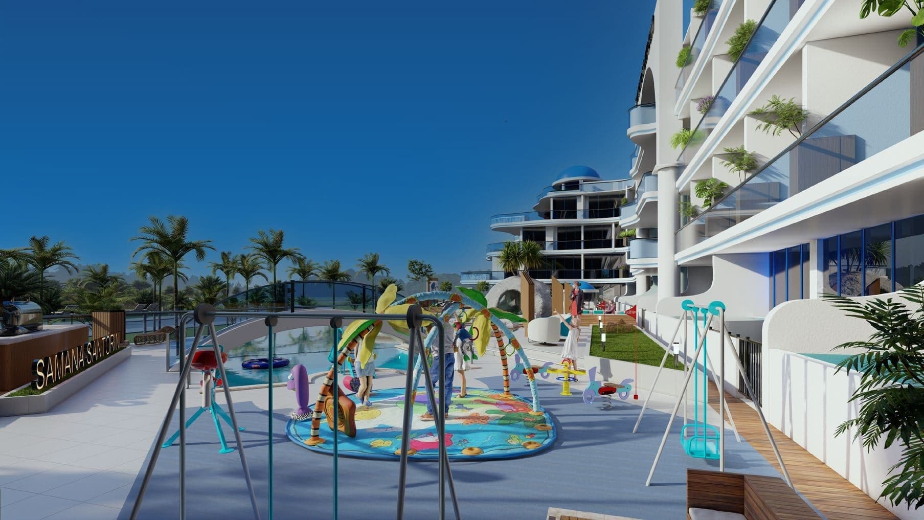Samana Santorini amenity A Spacious Kids Play Area - Dubai Studio City, Dubai - by Samana