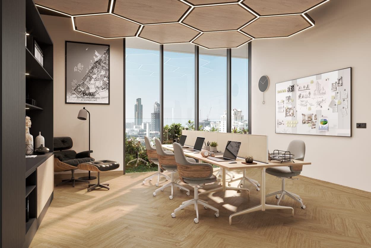 Sapphire 32 amenity Coworking And Meeting Room in JVC (Jumeirah Village Circle), Dubai, by Dar Al Karama
