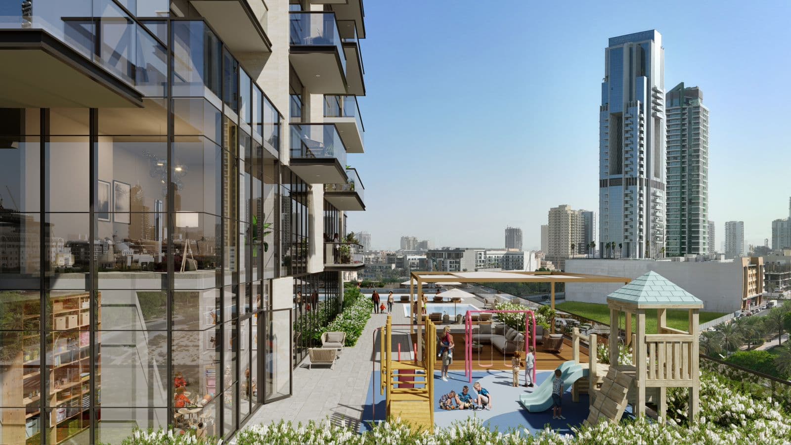 Sapphire 32 amenity Playground And Day Care Facilities - JVC (Jumeirah Village Circle), Dubai - by Dar Al Karama