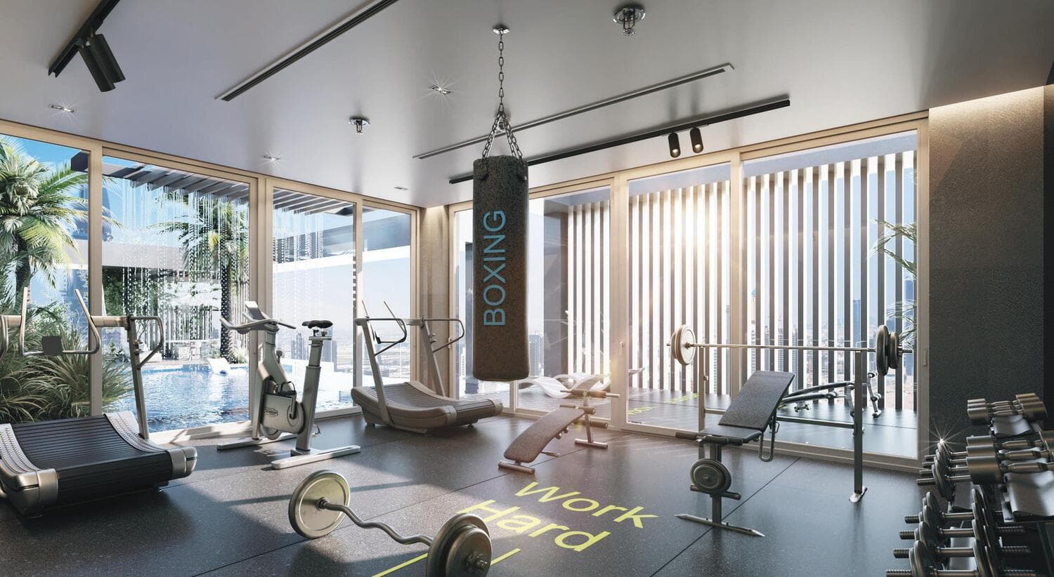 Saray Prime Residence amenity Indoor Gym - Dubailand Residence Complex, Dubai - by Unique Saray