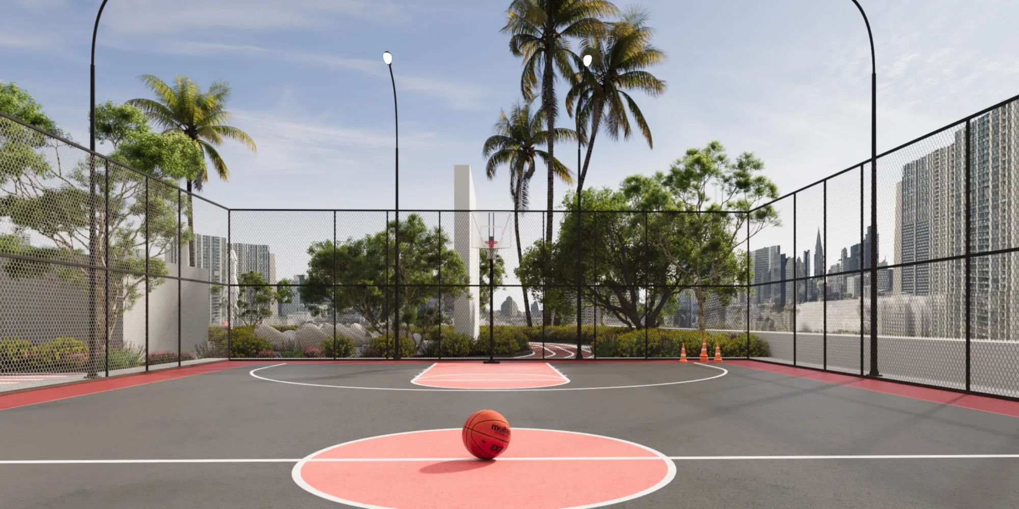 Saray South Residences amenity Basketball Court - Dubai South, Dubai - by Unique Saray