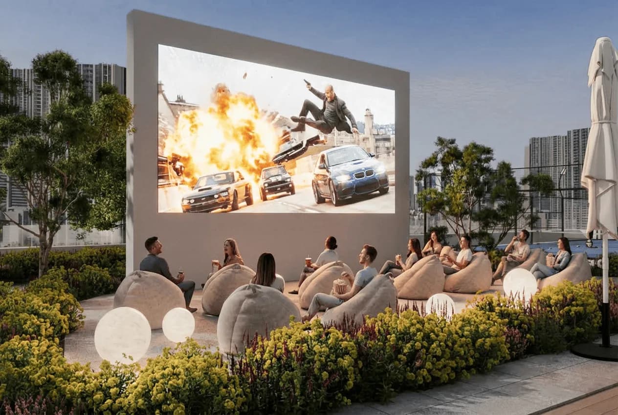 Saray South Residences amenity Outdoor Cinema - Dubai South, Dubai - by Unique Saray