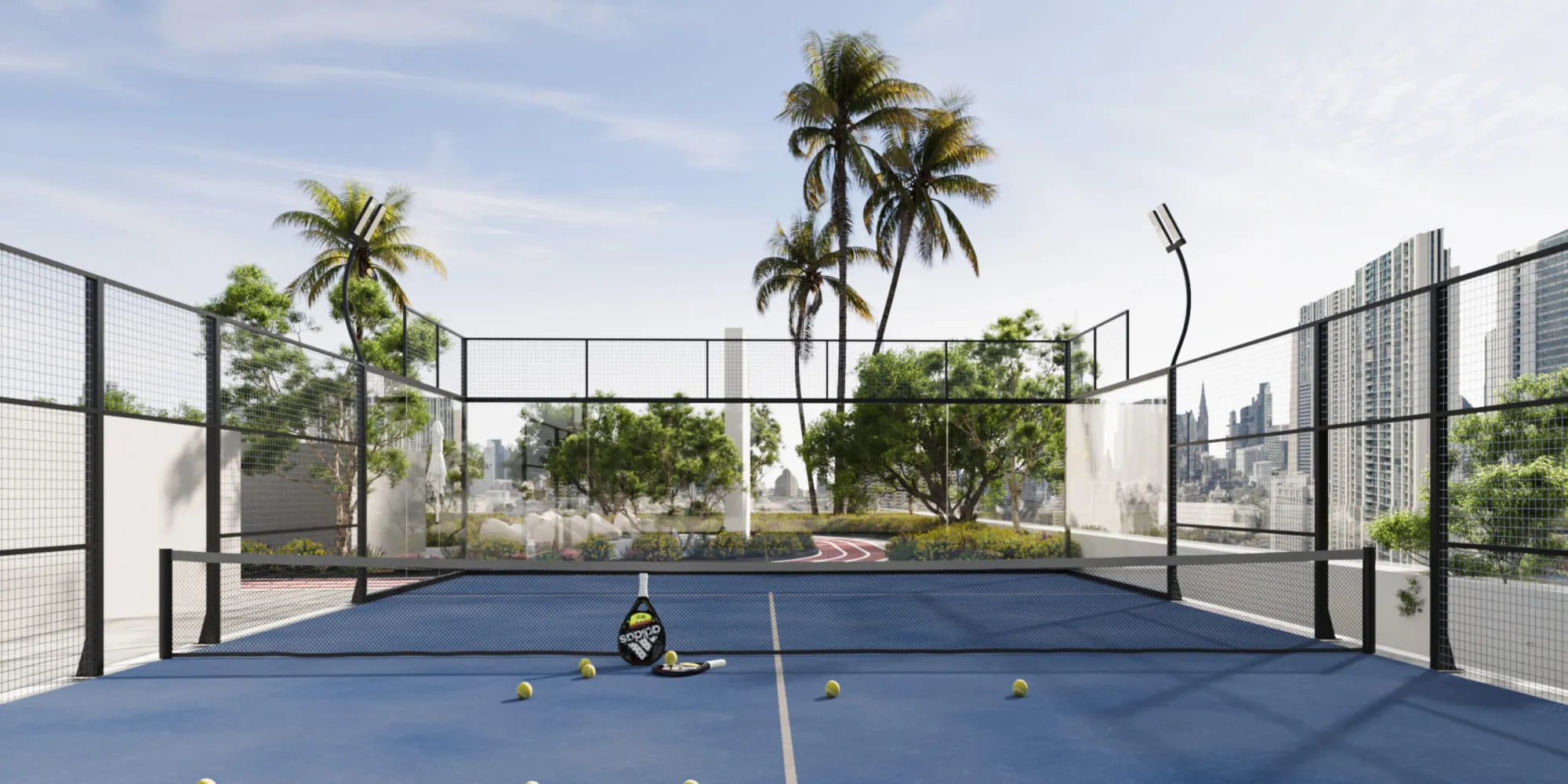 Saray South Residences amenity Paddel Court - Dubai South, Dubai - by Unique Saray