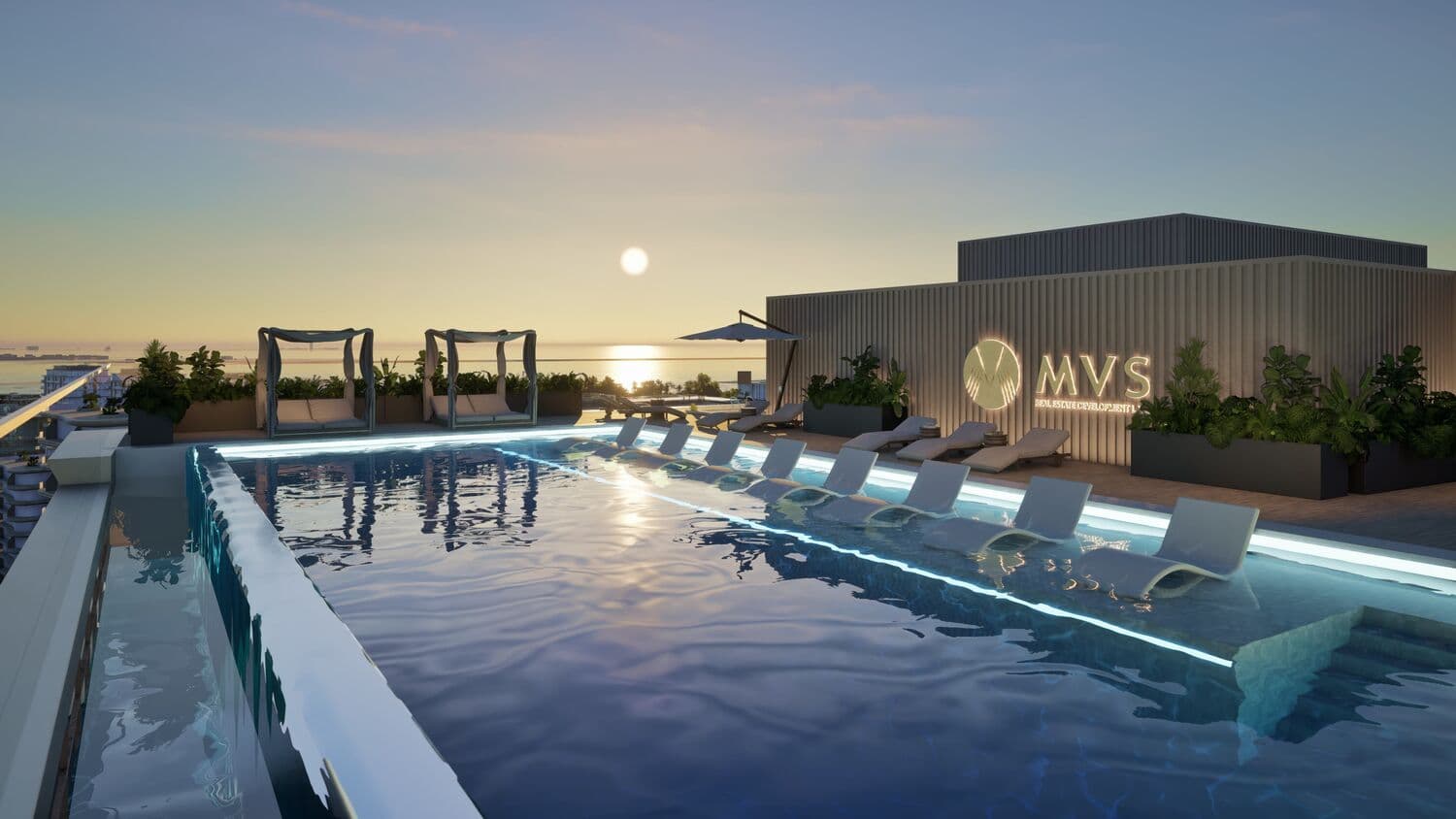 Sea Legend Tower One amenity Infinity Pool - Dubai Islands, Dubai - by MVS Real Estate Development