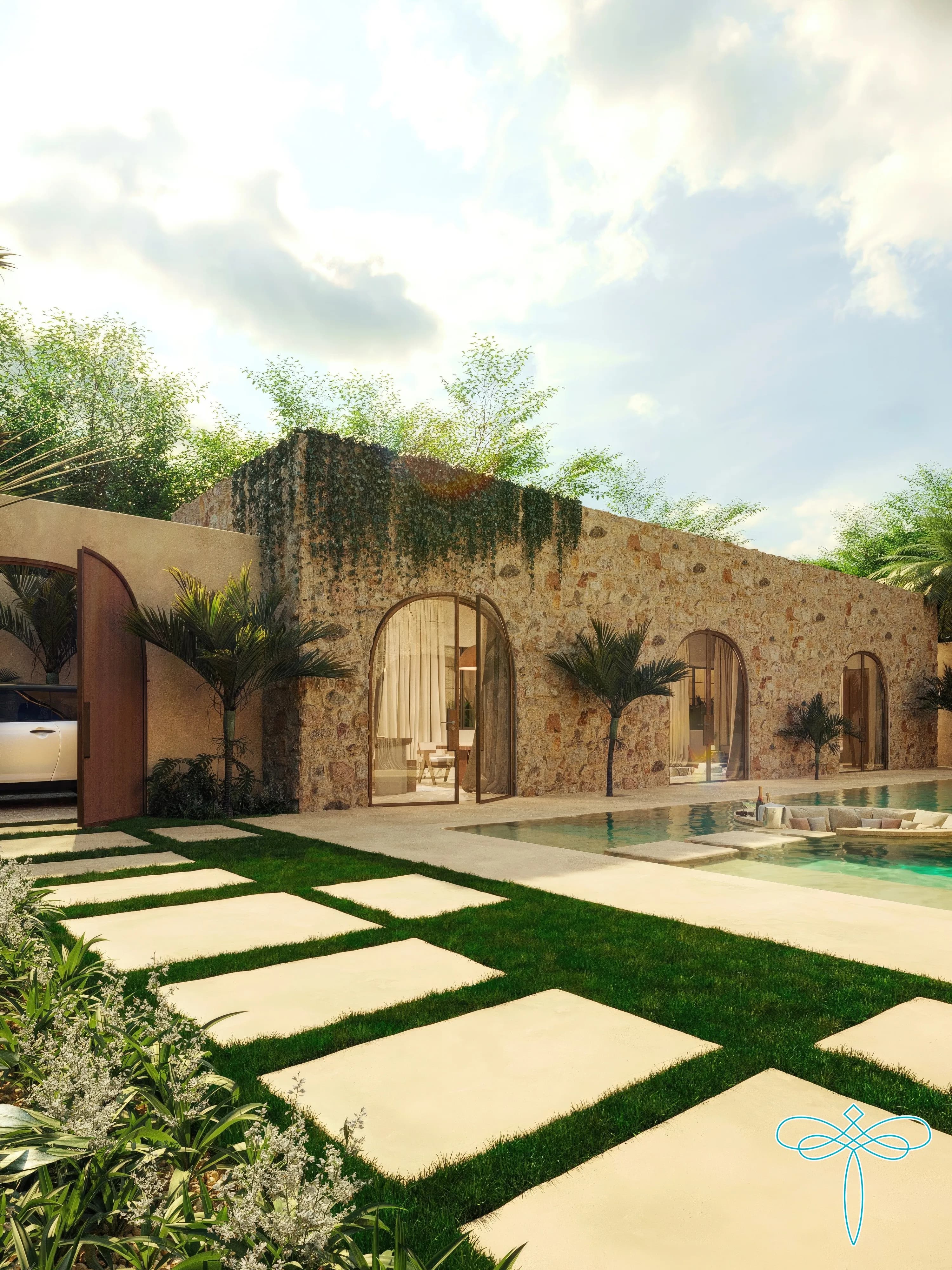 Seafora Villas amenity Walking Area - Bali, Dubai - by DM Projects