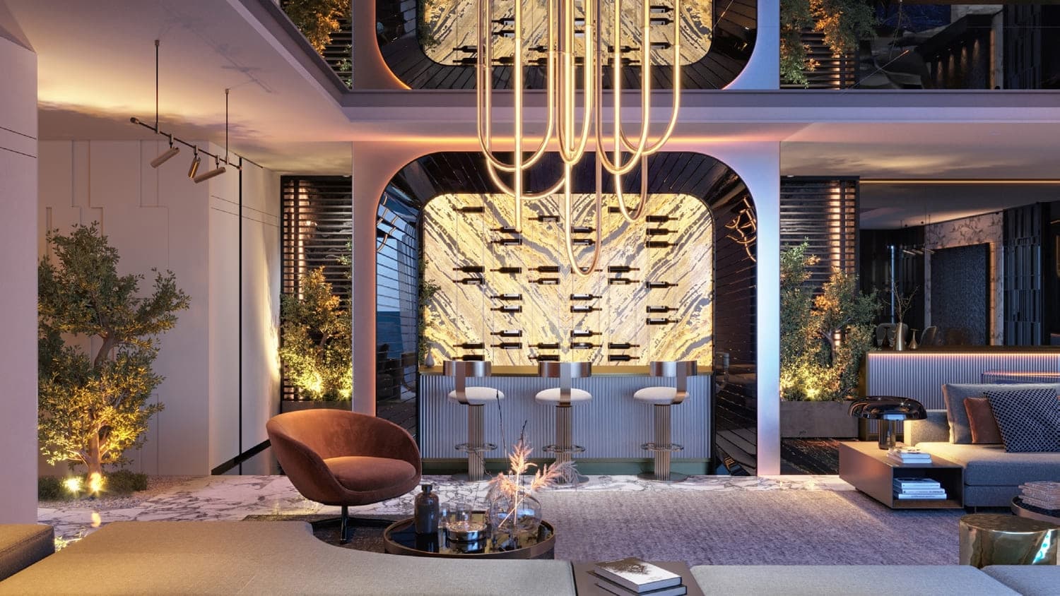 Searenity amenity Lounge Bar - Palm Jumeirah, Dubai - by AHS Properties