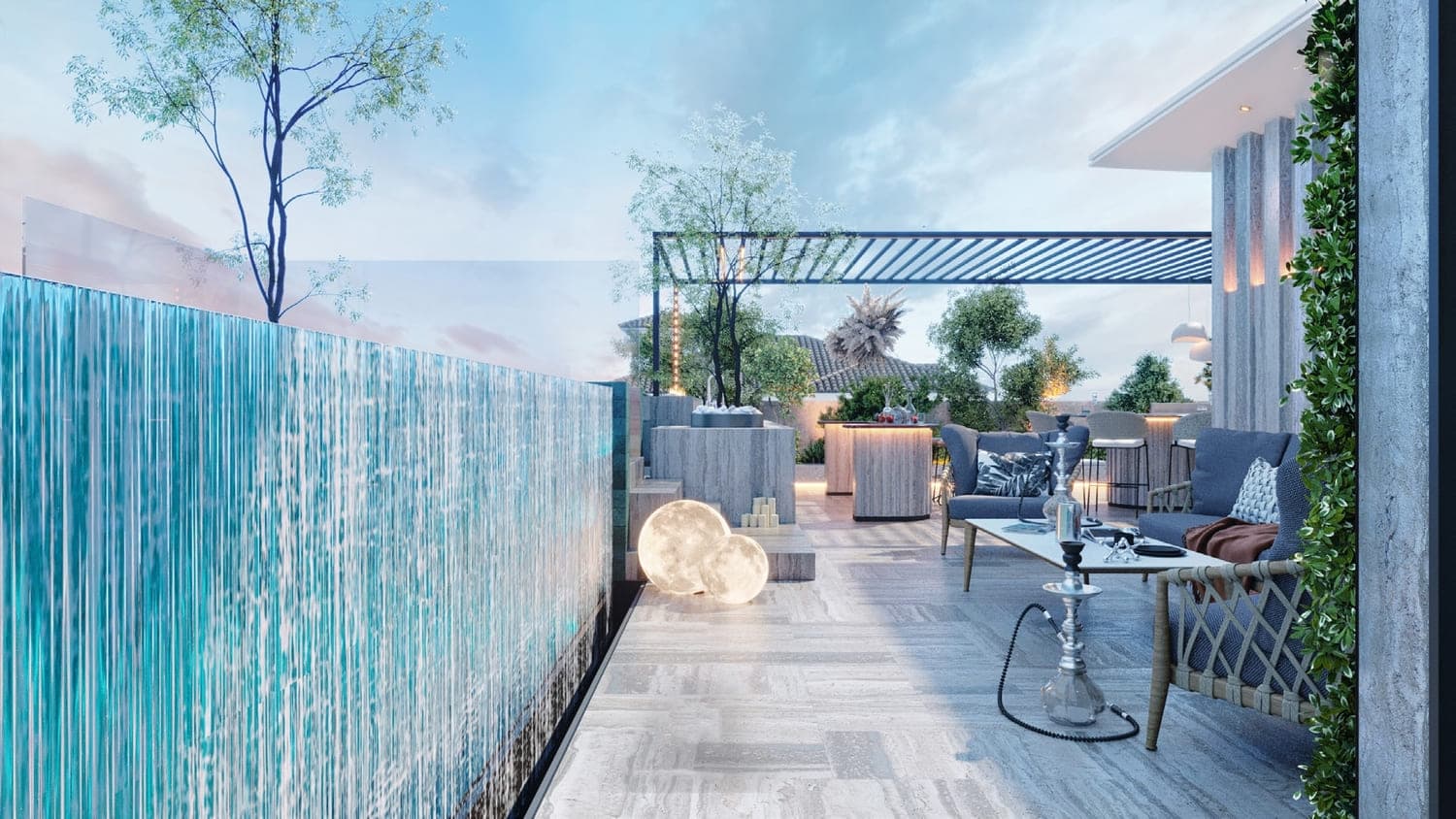 Searenity amenity Outdoor Terrace - Palm Jumeirah, Dubai - by AHS Properties