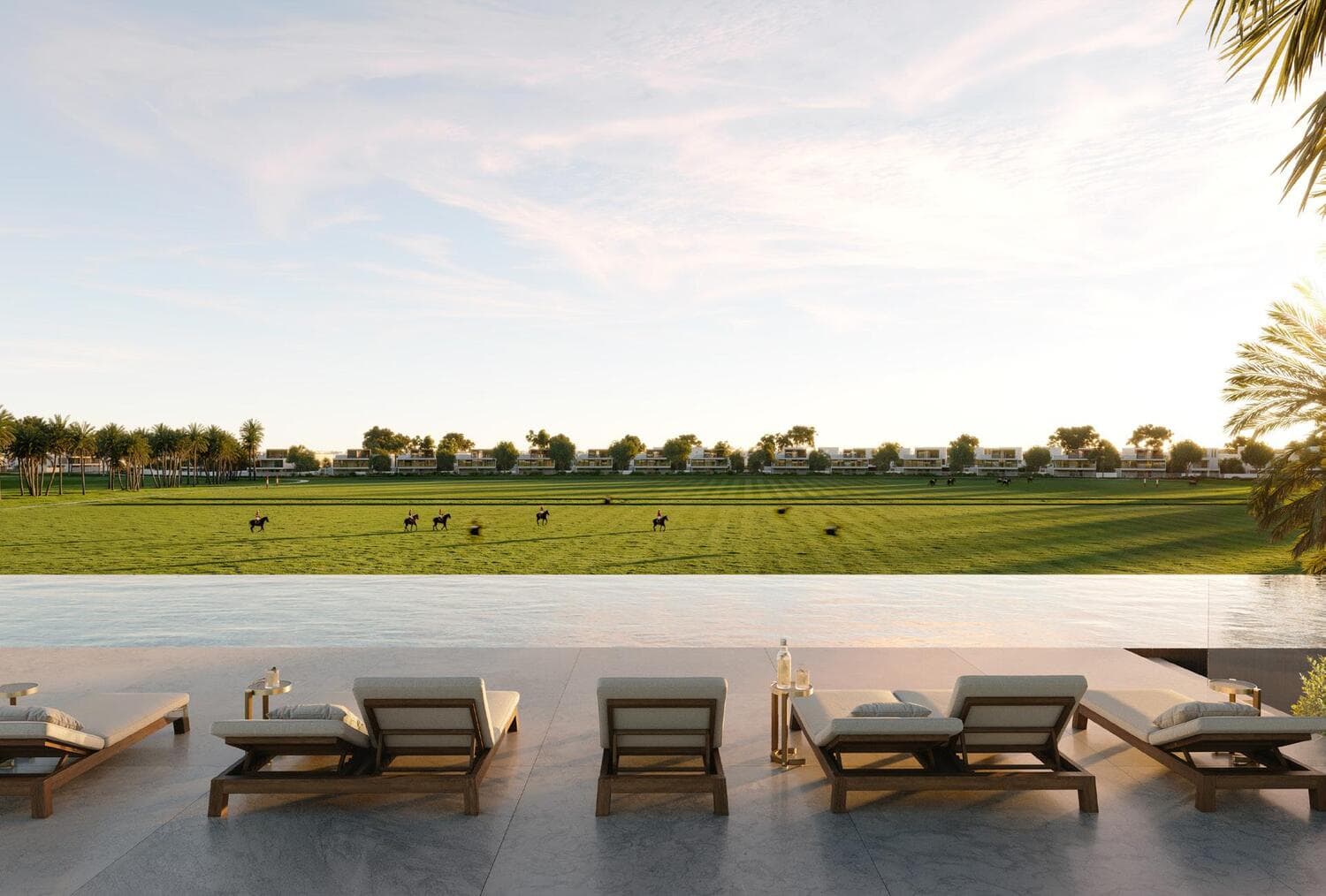 Selvara 3 amenity Tranquil Pool Terrace - Grand Polo Club and Resort, Dubai - by Emaar