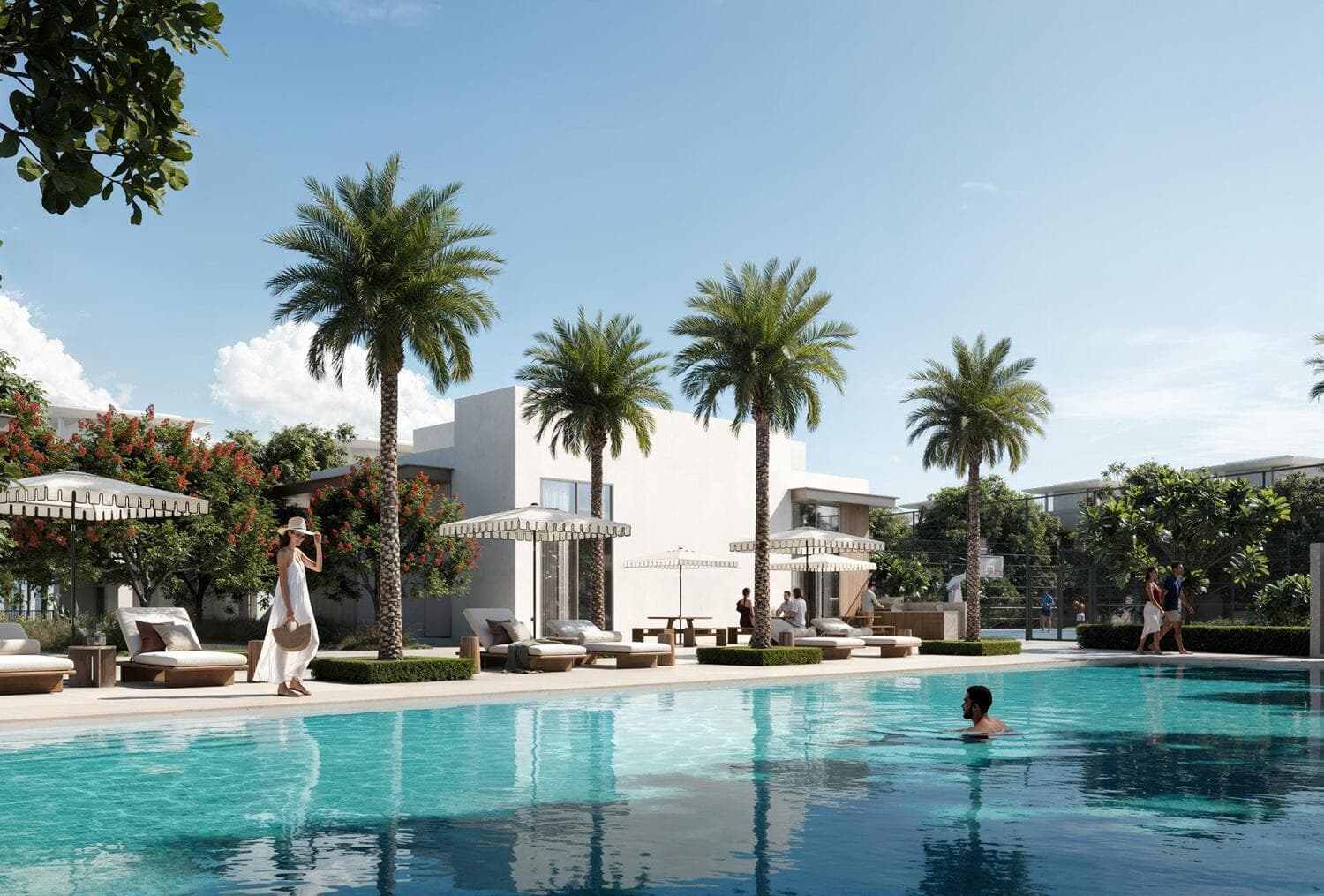 Selvara 4 amenity Tranquil Pool Terrace - Grand Polo Club and Resort, Dubai - by Emaar