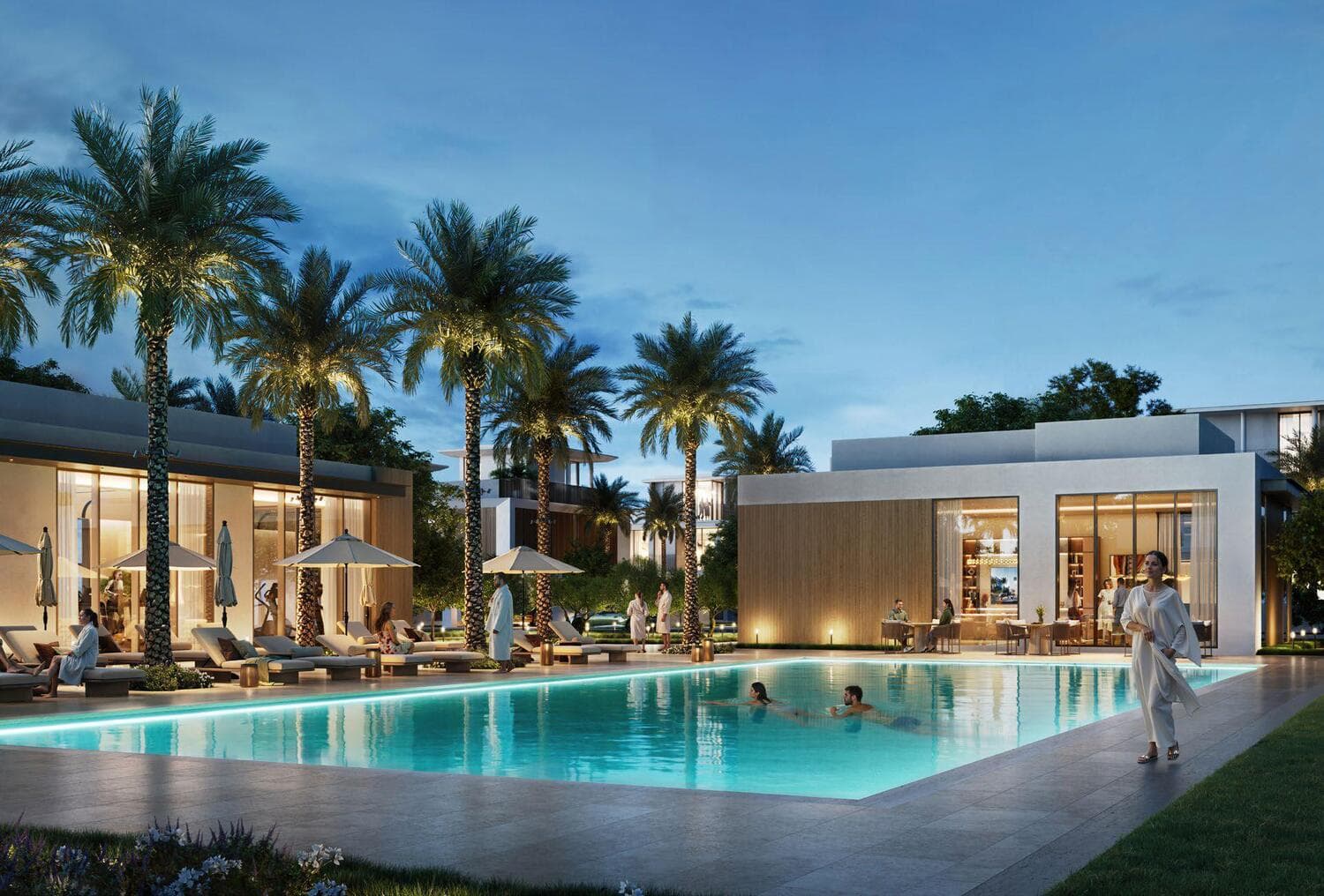 Selvara amenity Tranquil Pool Terrace in Grand Polo Club and Resort, Dubai, by Emaar