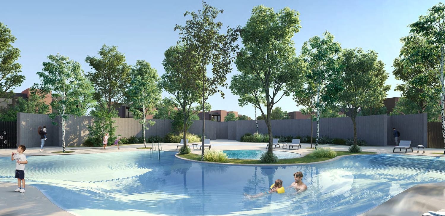 Sequoia amenity Swimming Pool in Tilal, Sharjah, by Arada