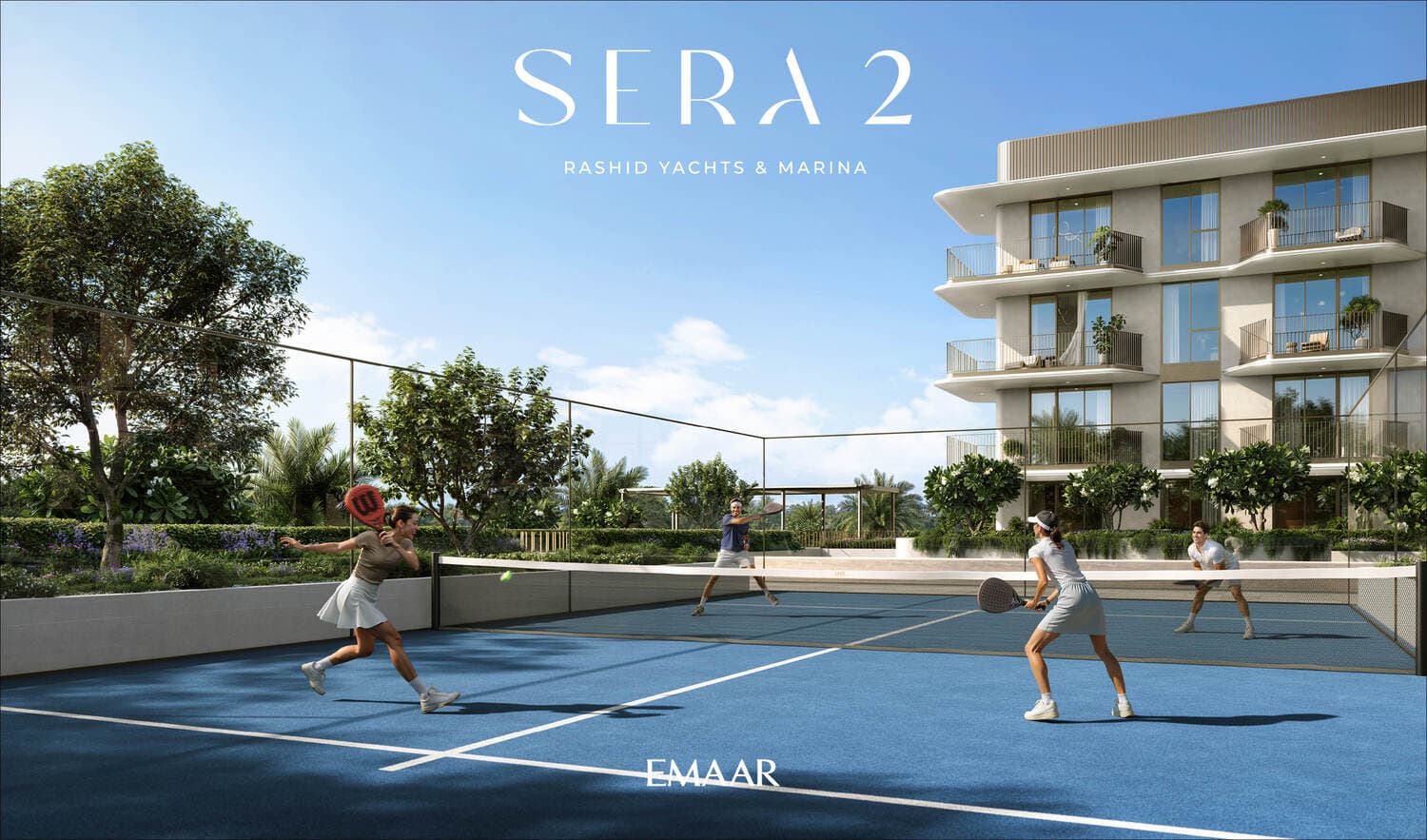 Sera 2 amenity Paddle Court in Mina Rashid, Dubai, by Emaar