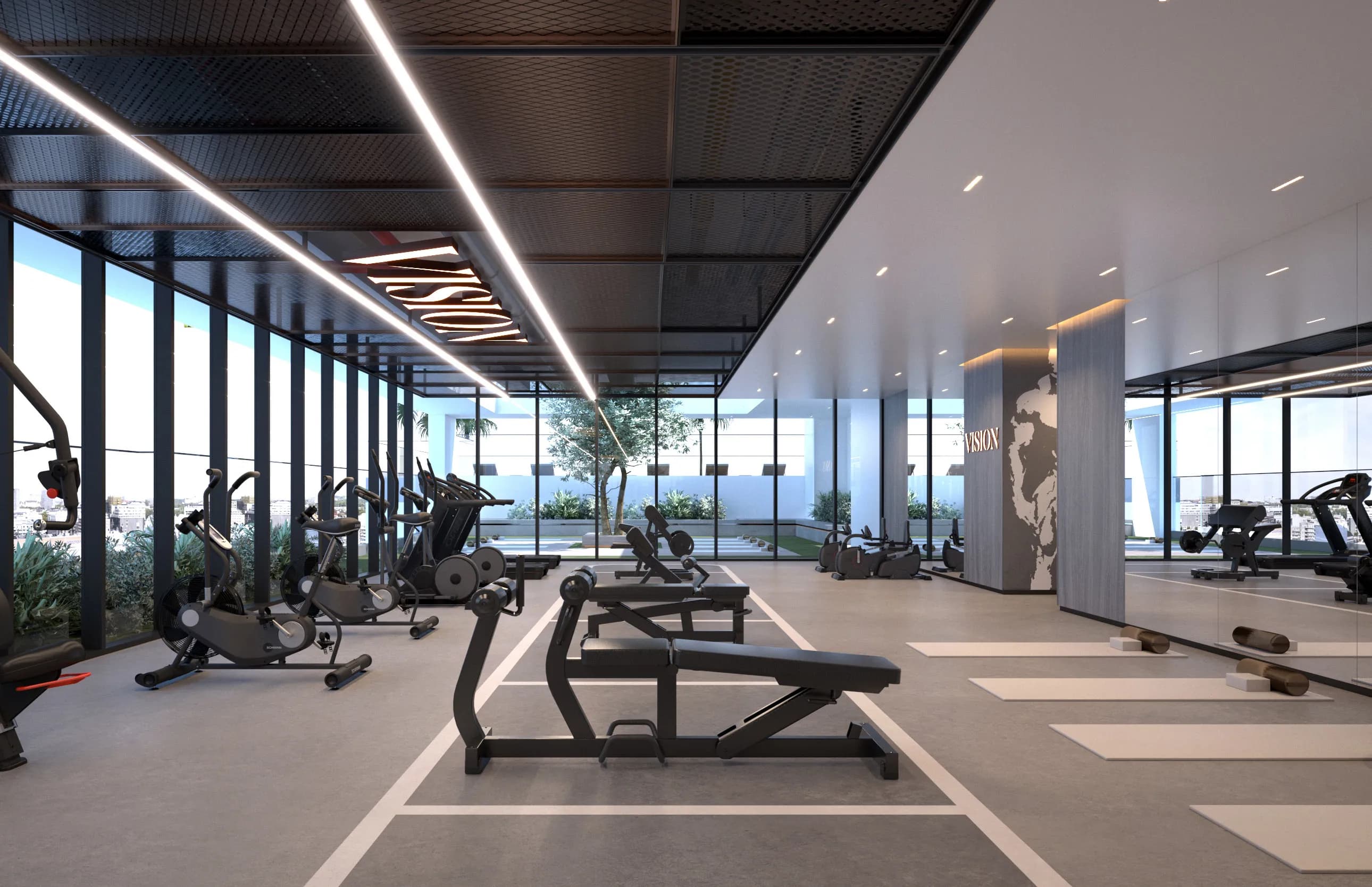 Sera Gardens by Vision amenity Gym - Dubai Production City, Dubai - by Vision Developments