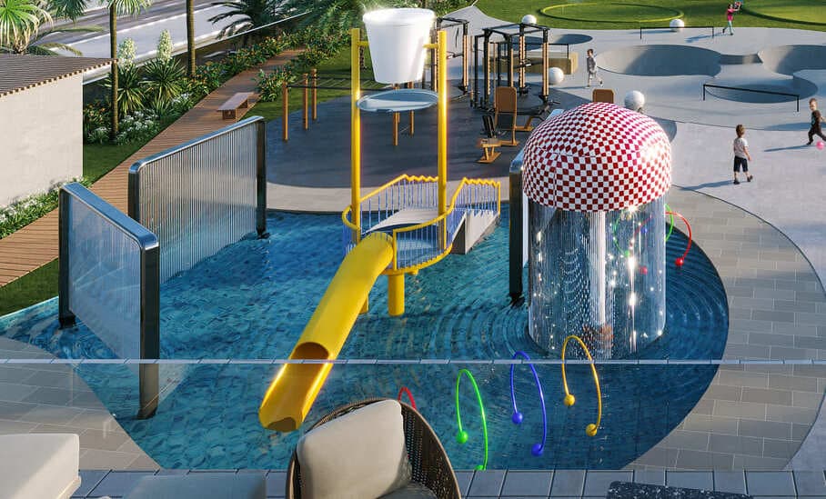 Serene Gardens II amenity Splash Park - Discovery Gardens, Dubai - by Prescott