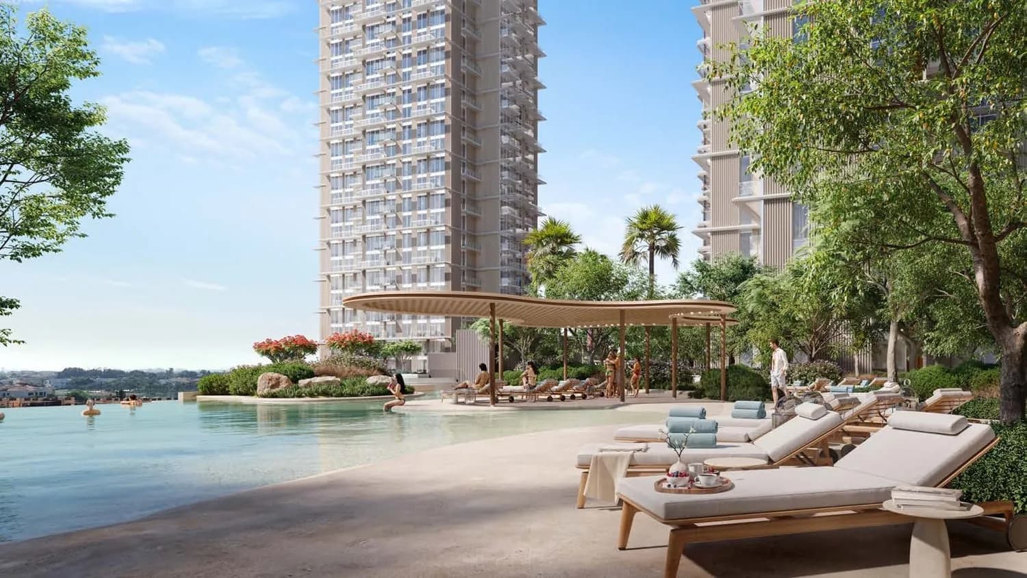 Serenia District East Residences amenity Beach Pool - Jumeirah Islands, Dubai - by Palma Holding