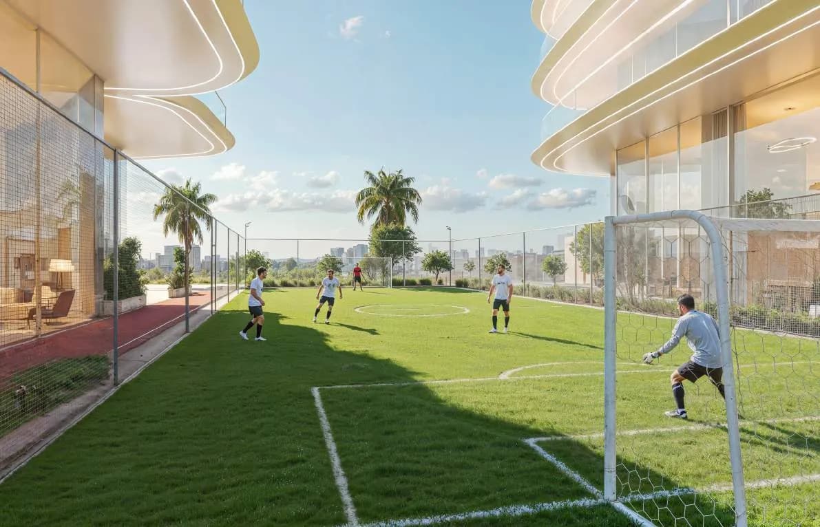 Serenz amenity Football Court - JVC (Jumeirah Village Circle), Dubai - by Danube