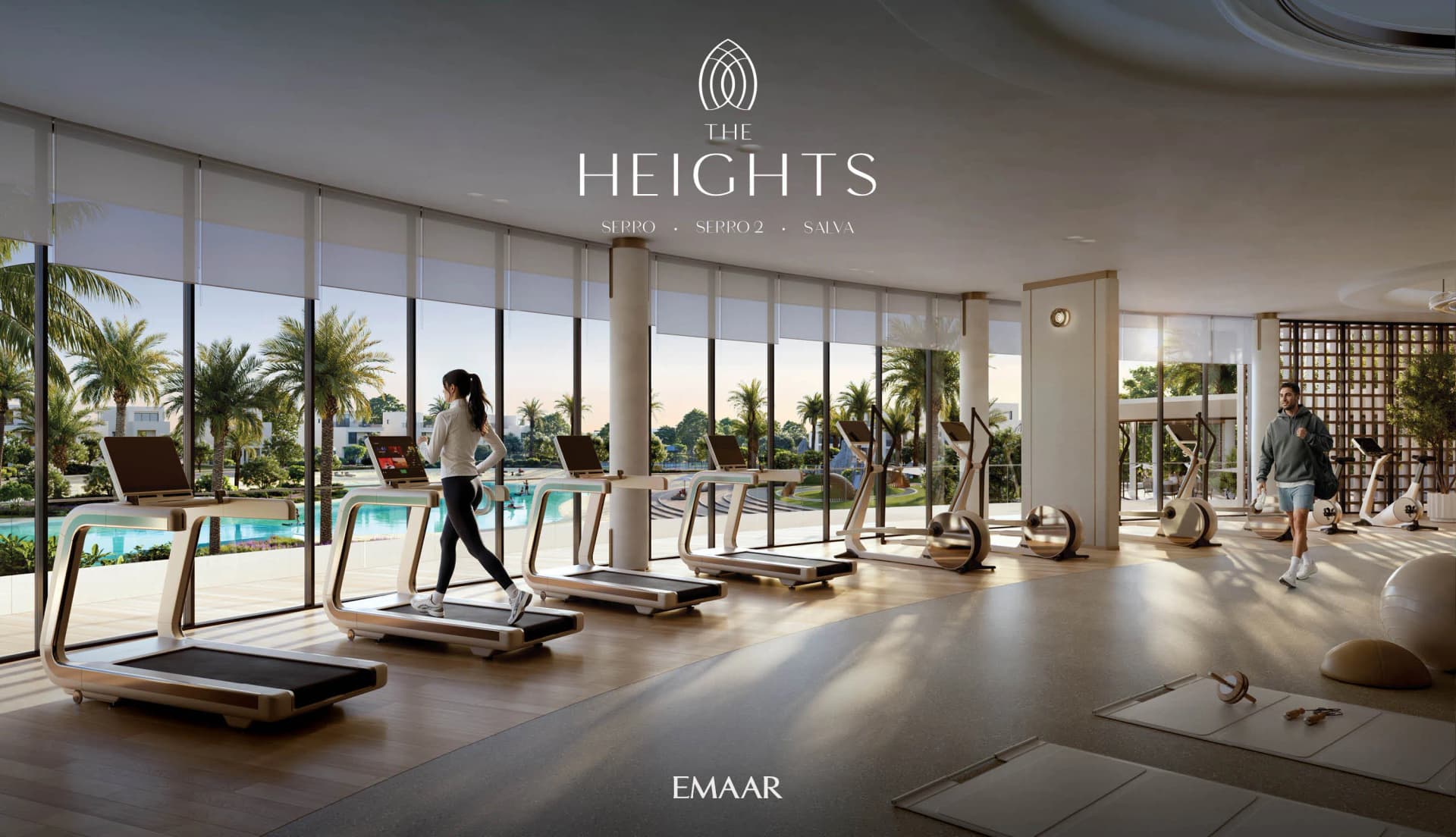 Serro 2 amenity Indoor and Outdoor Gym in The Heights, Dubai, by Emaar