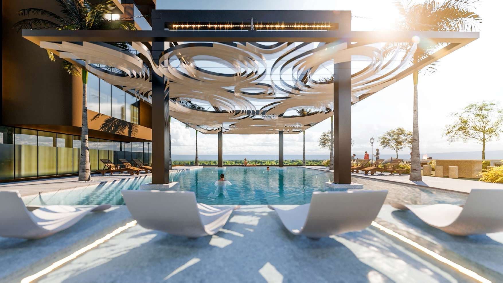 Seslia Tower amenity Swimming Pool in JVT (Jumeirah Village Triangle), Dubai, by Tiger Group