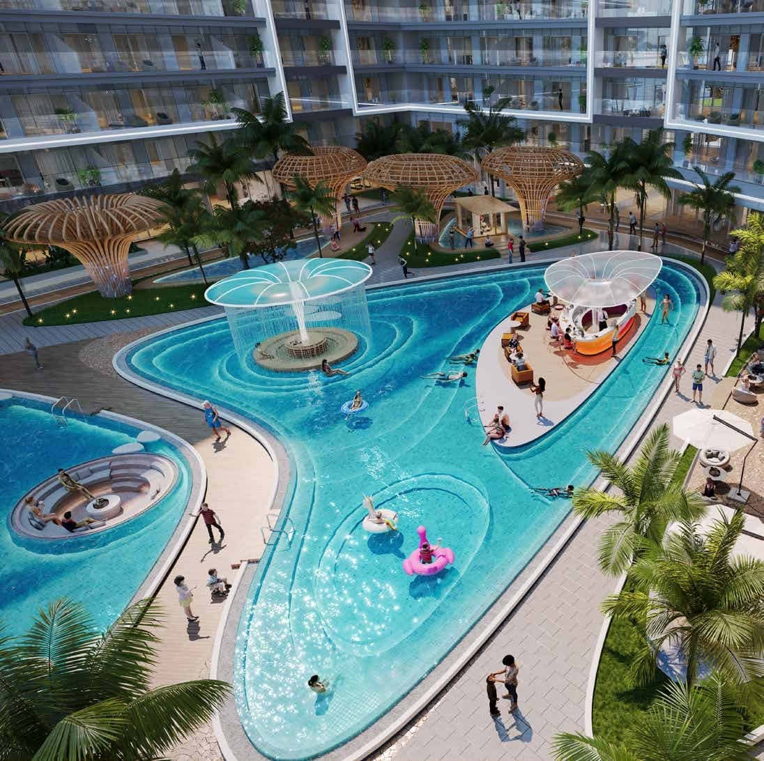 Shoreline amenity Kids & Adults Pools - Al Marjan Island, Dubai - by DAMAC