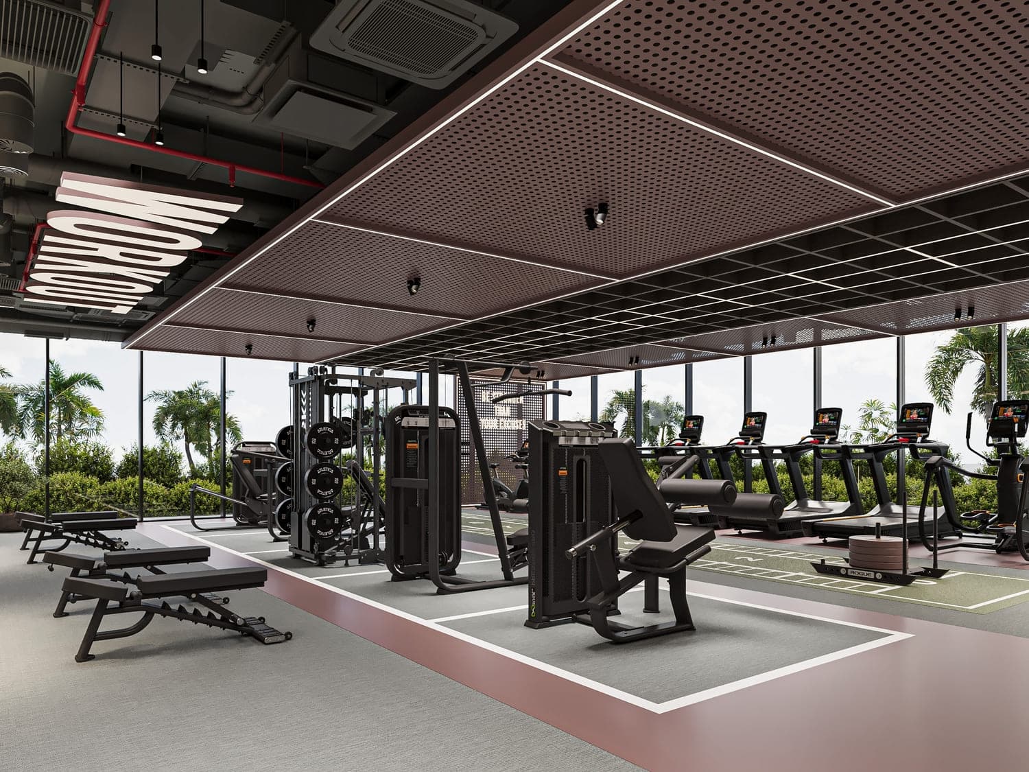 Sierra by Iman amenity Fitness Centre - Dubai Motor City, Dubai - by Iman Developers