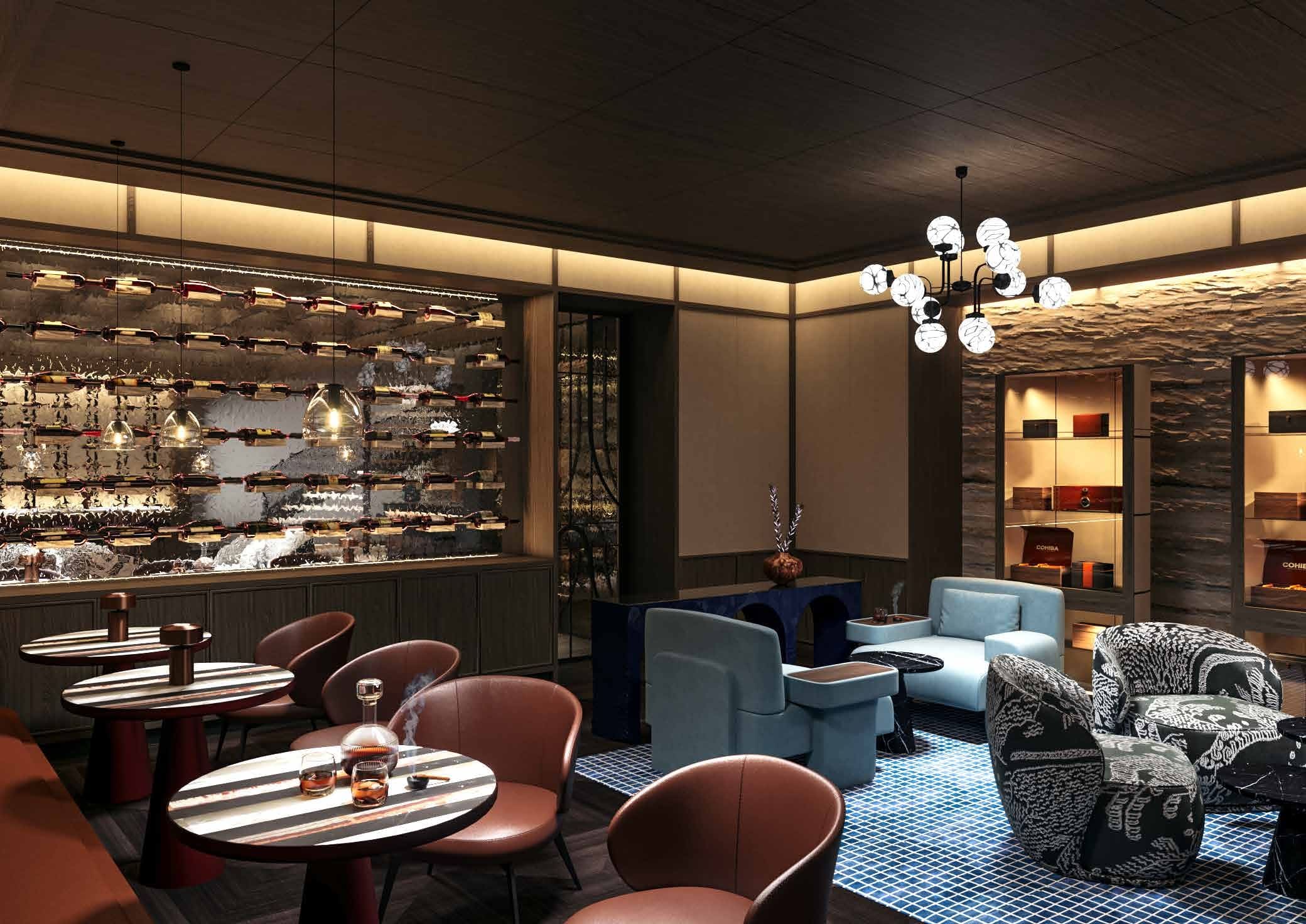 Six Senses amenity Cigar Room in Palm Jumeirah, Dubai, by Select Group