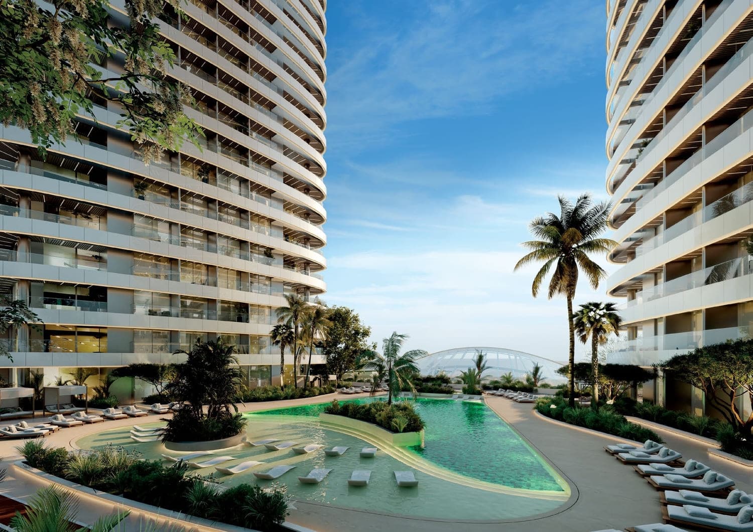 Sky Hills Astra amenity Beach Sandy Pool - Dubai Science Park, Dubai - by HRE Development