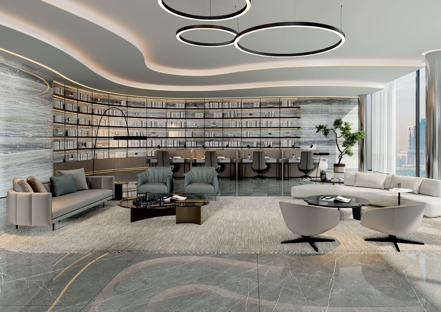 Sky Hills Astra amenity Library - Dubai Science Park, Dubai - by HRE Development