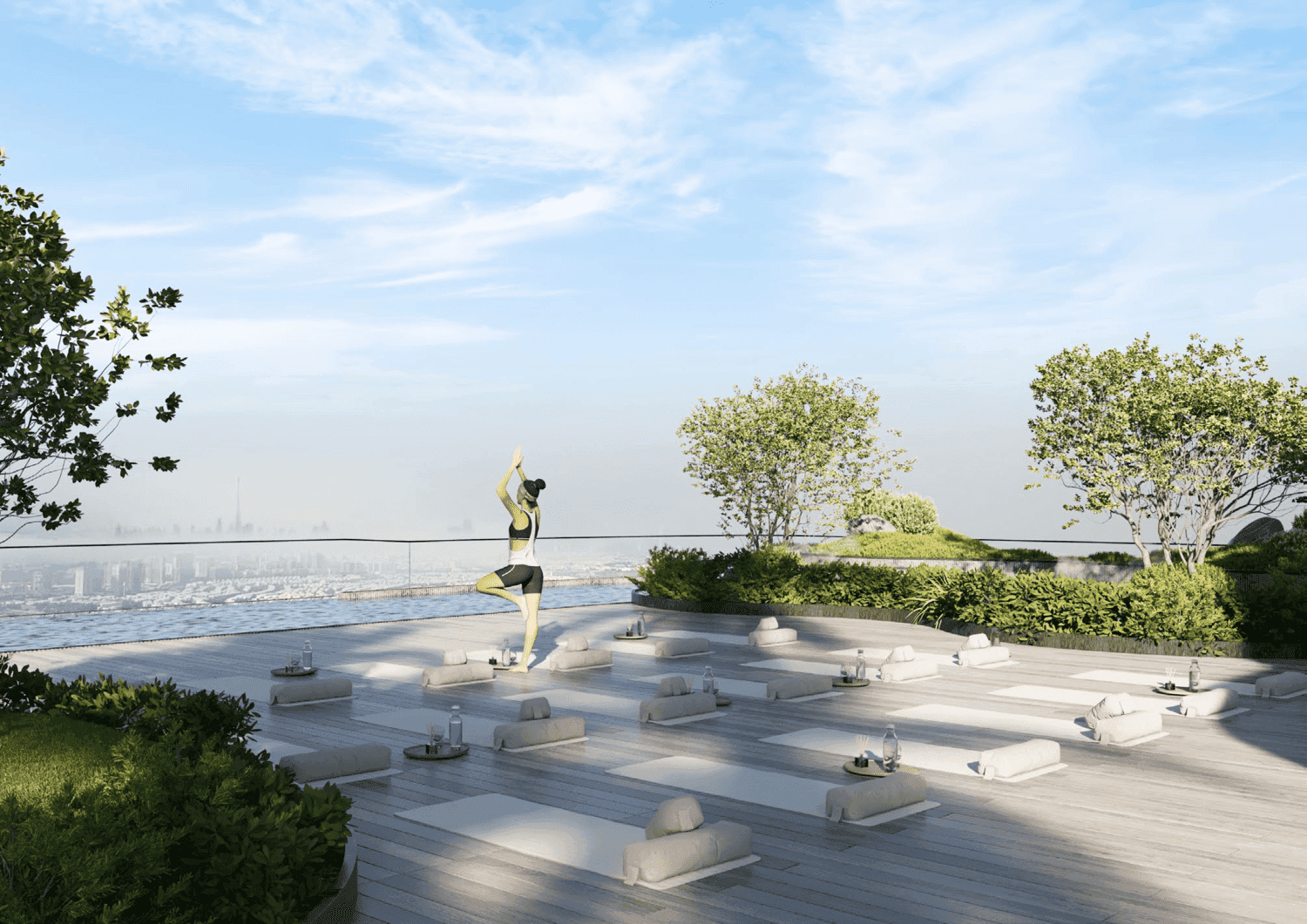 Sky Hills Astra amenity Outdoor Yoga Area - Dubai Science Park, Dubai - by HRE Development