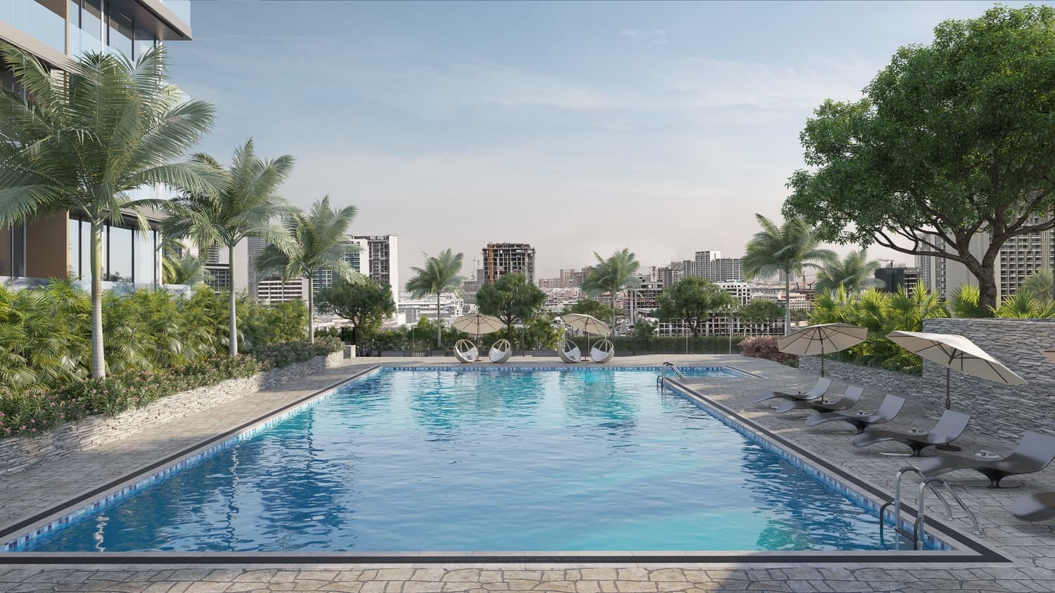 Sky Hills Residence 2 amenity Swimming Pool - JVC (Jumeirah Village Circle), Dubai - by HRE Development