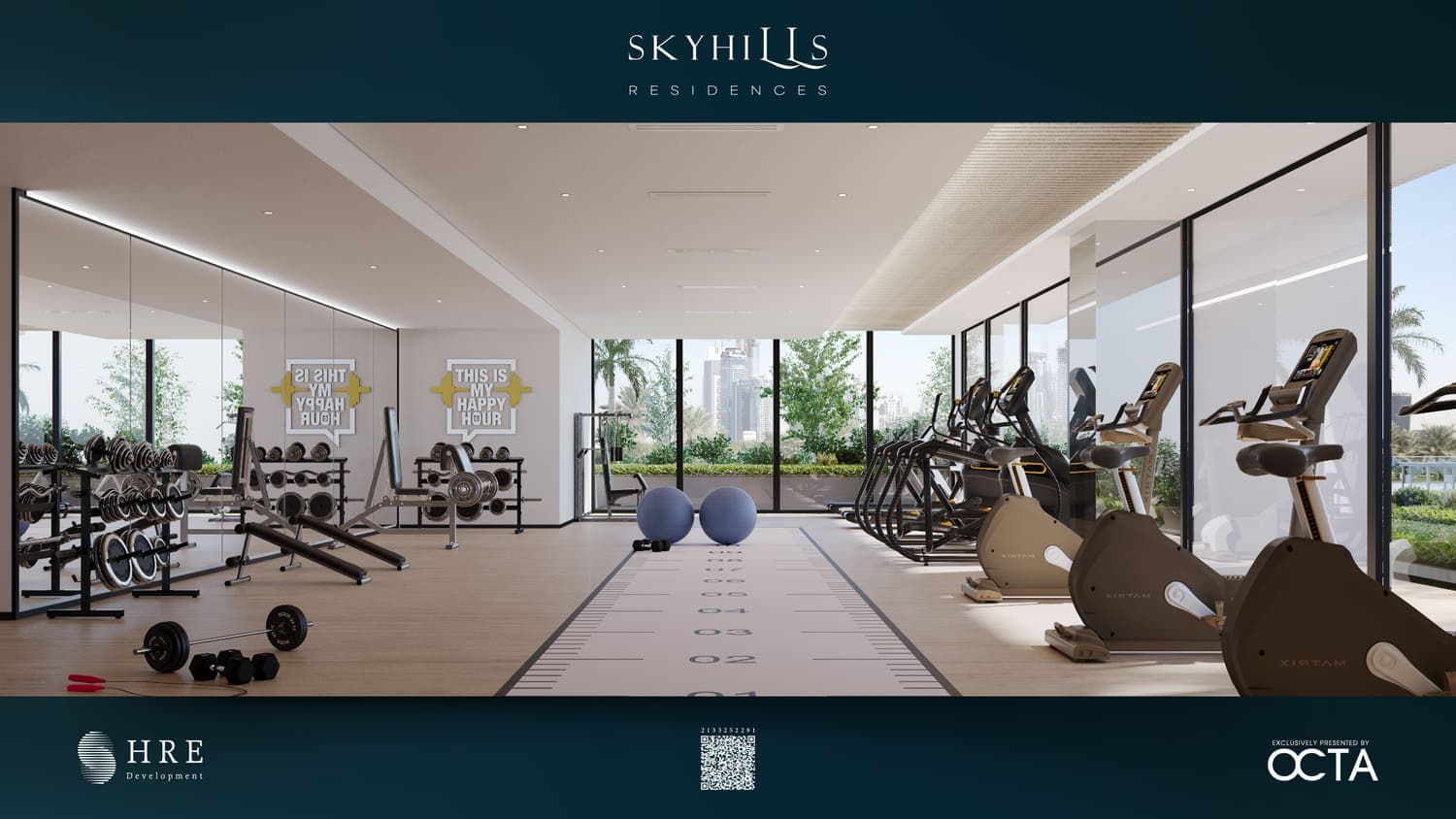 Sky Hills Residence amenity Gym - Dubai Science Park, Dubai - by HRE Development