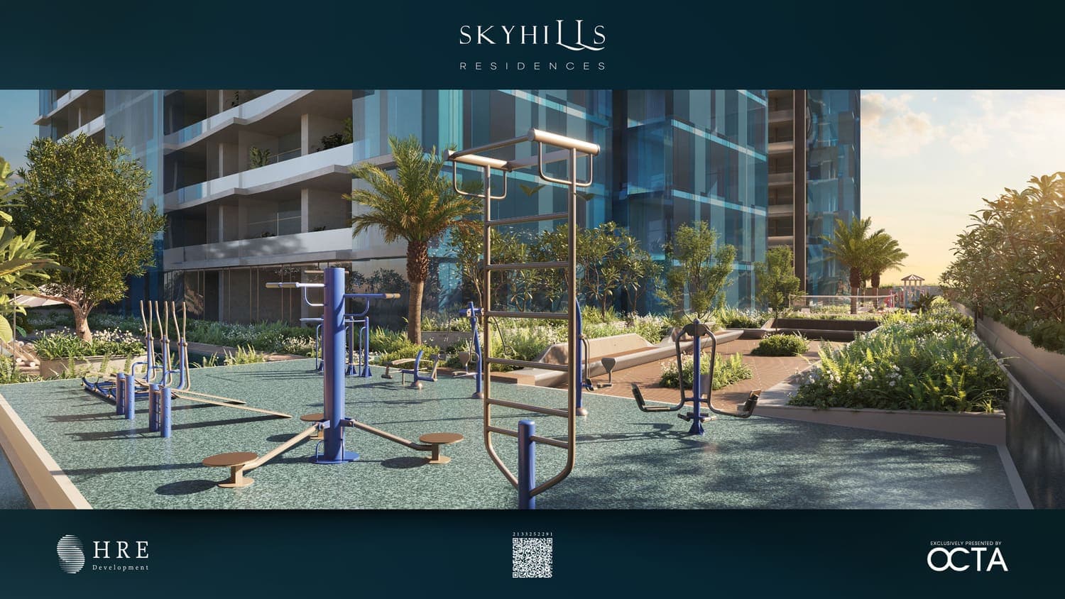 Sky Hills Residence amenity Outdoor Gym - Dubai Science Park, Dubai - by HRE Development