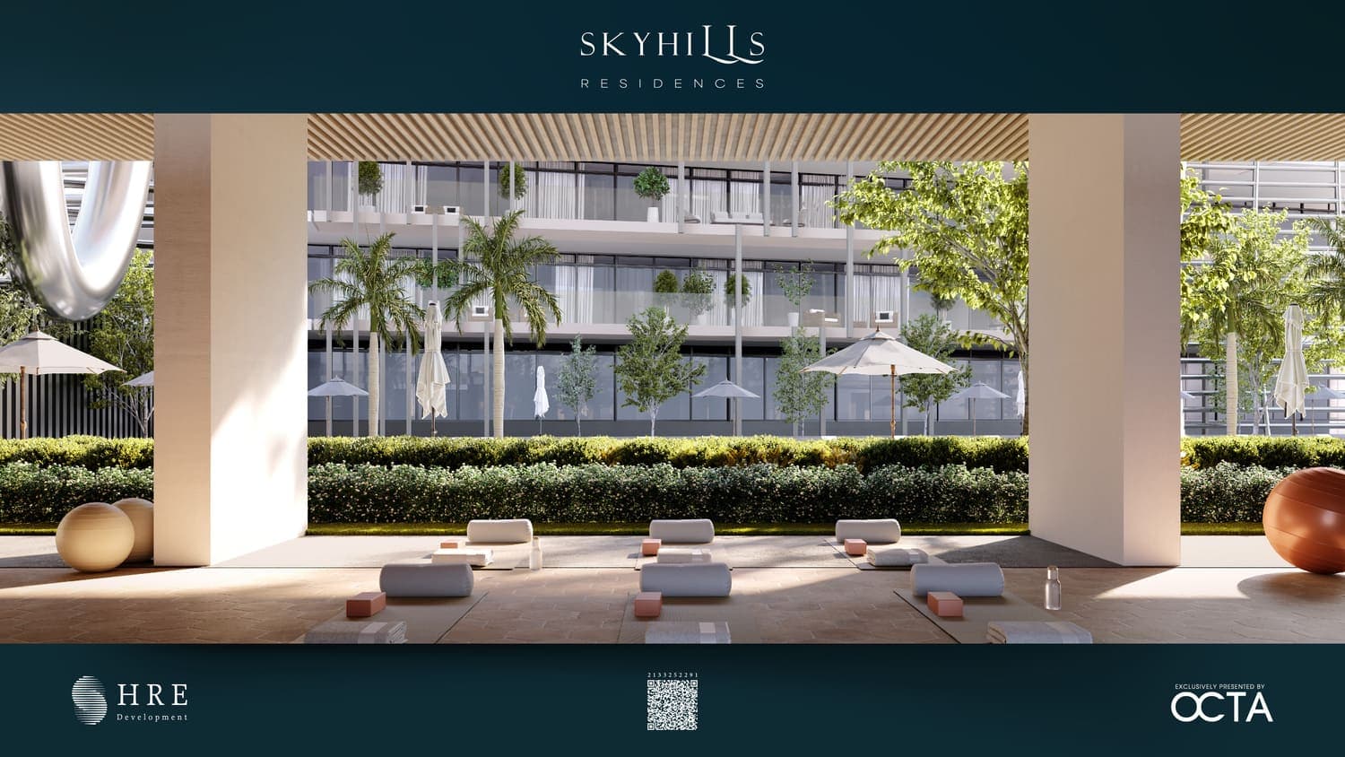 Sky Hills Residence amenity Yoga Area - Dubai Science Park, Dubai - by HRE Development