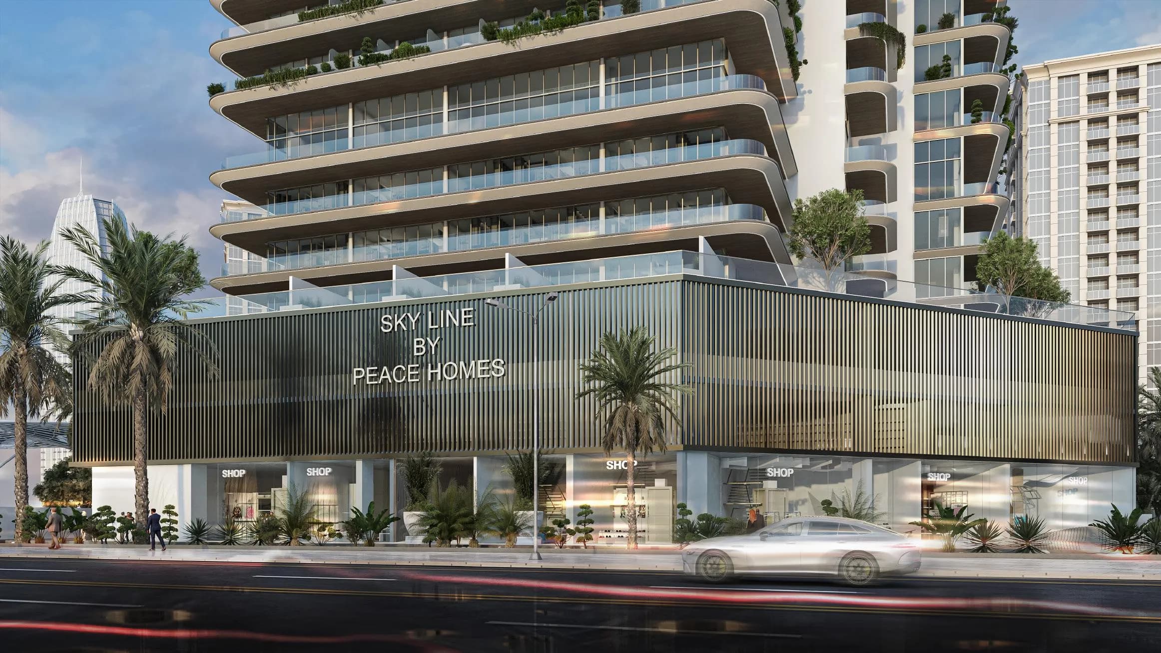 Sky Line by Peace Homes amenity Retail Shops - Dubai Residence Complex, Dubai - by Peace Homes Development