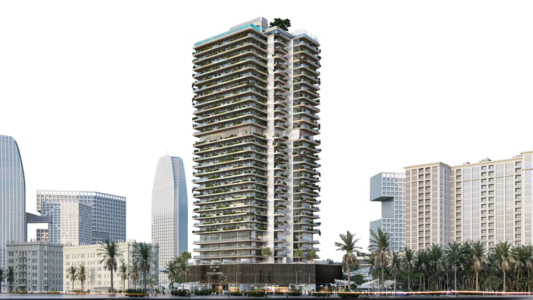 Sky Line by Peace Homes exterior view - Dubai Residence Complex, Dubai - by Peace Homes Development