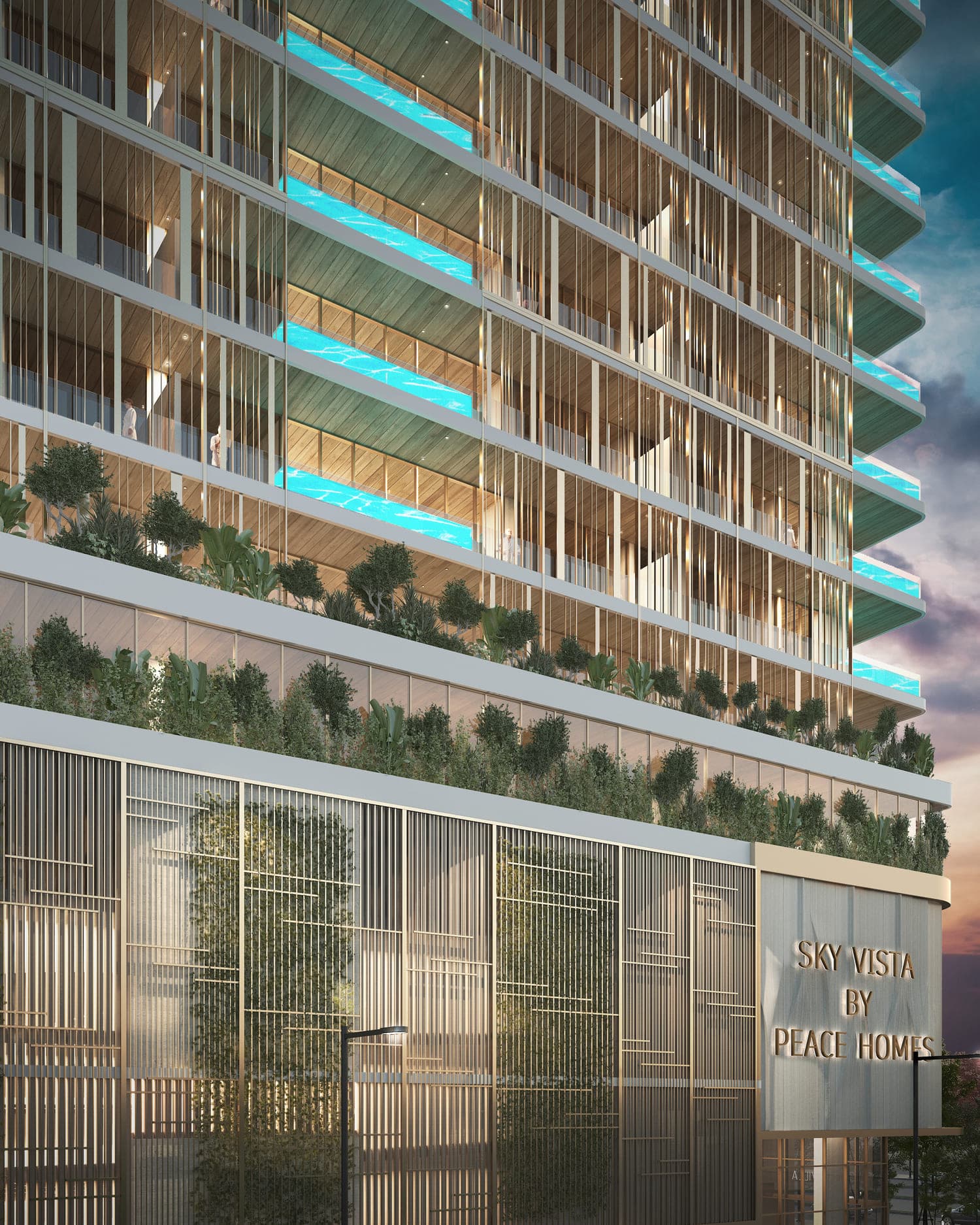 Sky Vista exterior view - JVC (Jumeirah Village Circle), Dubai - by Peace Homes Development