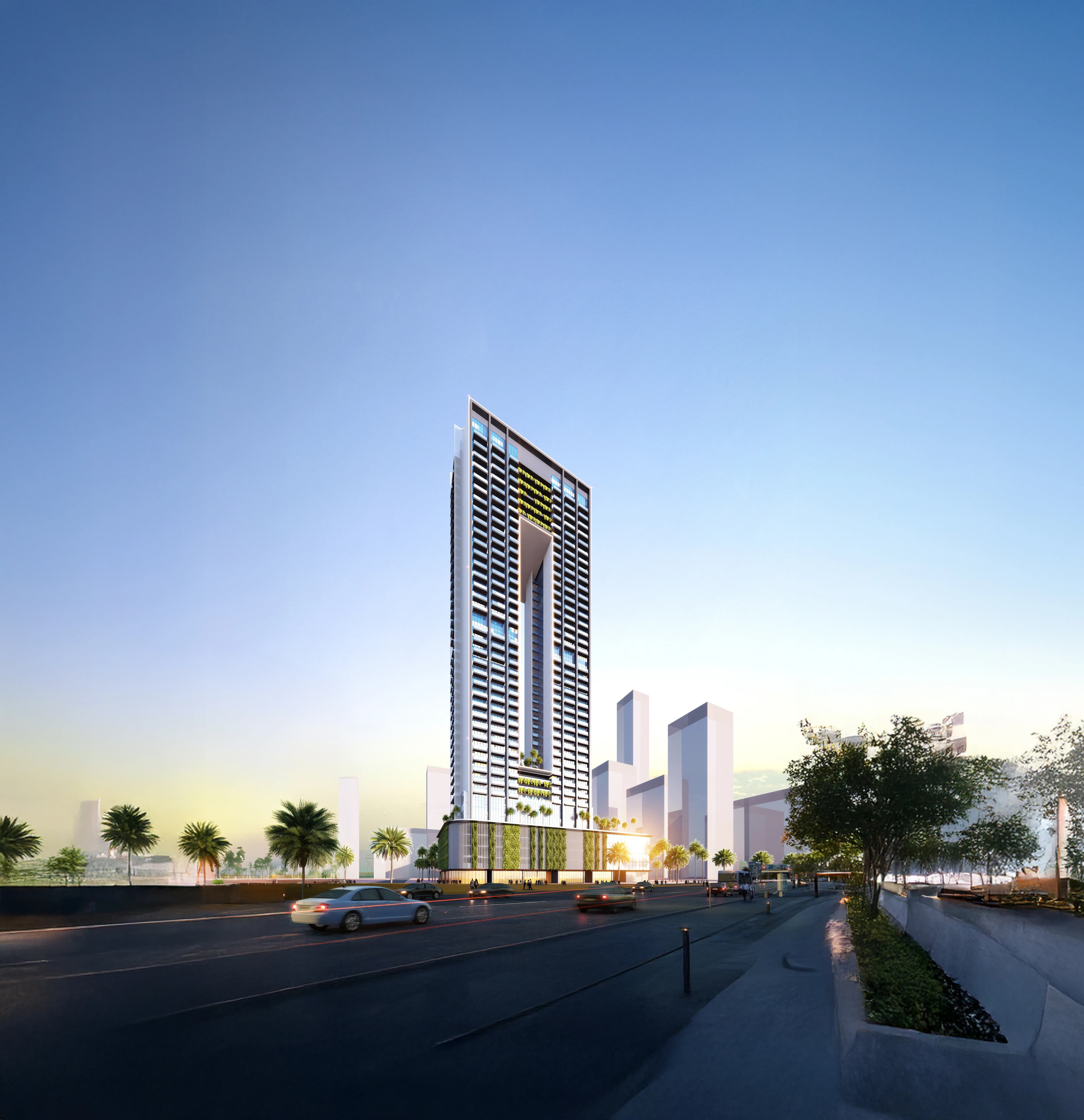 SkyGate Tower exterior view - JVT (Jumeirah Village Triangle), Dubai - by Tiger Group