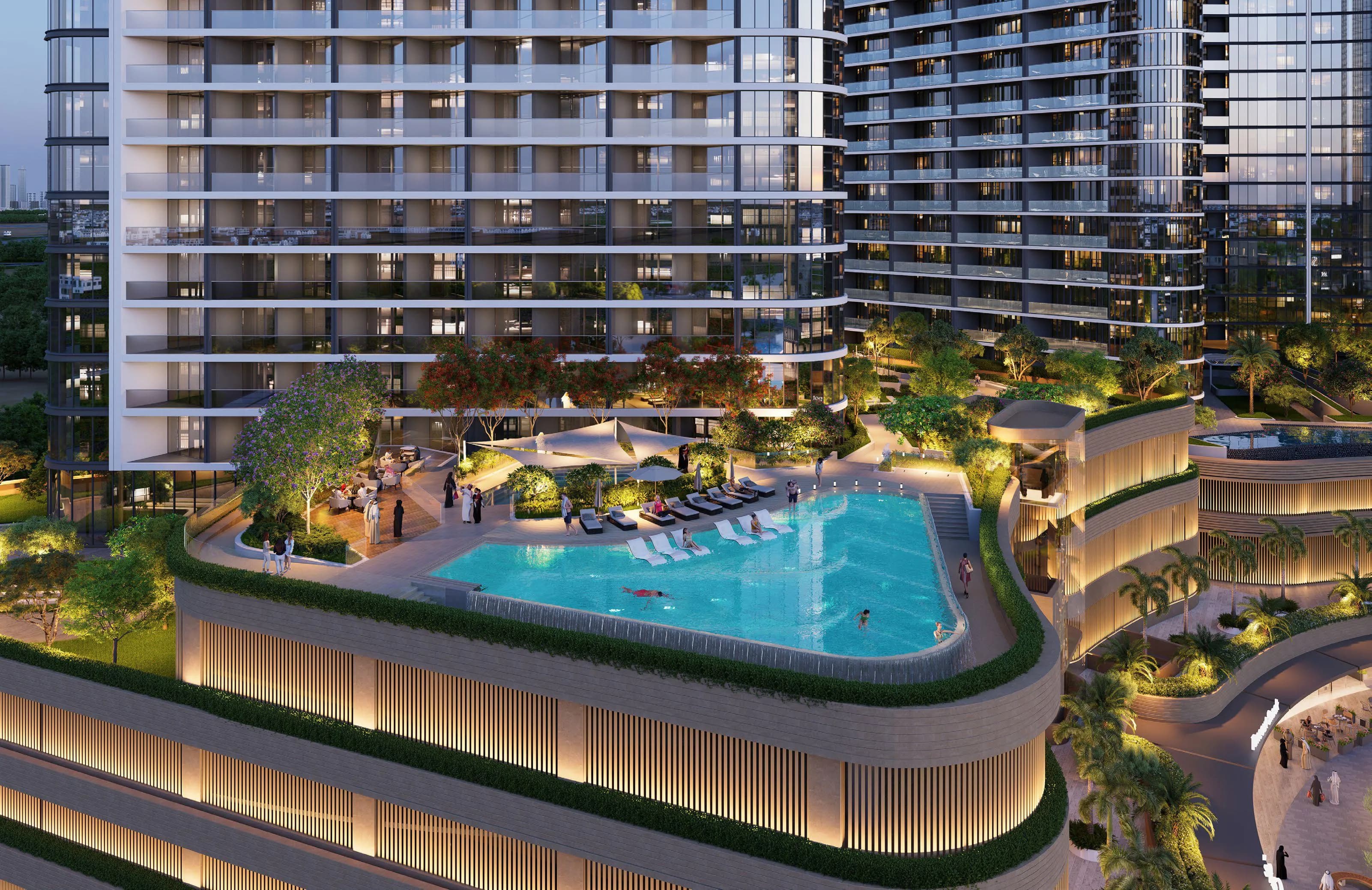 Skyvue Altier amenity Infinity Swimming Pool - Meydan, Dubai - by Sobha