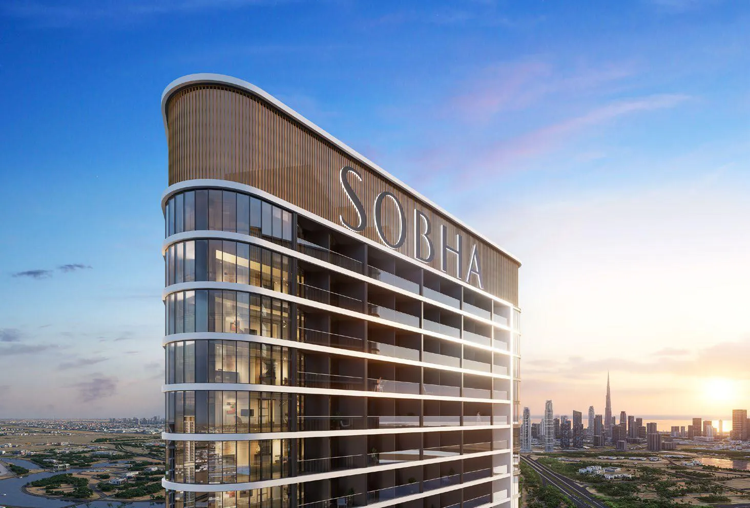 Skyvue Altier exterior view - Meydan, Dubai - by Sobha