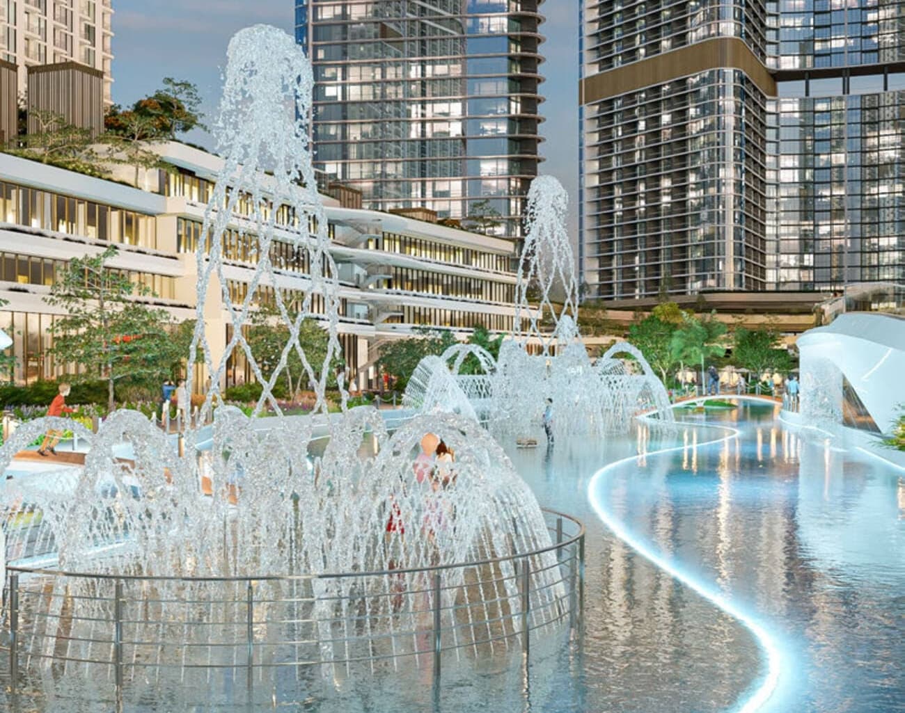 Skyvue Solair amenity Central Water Feature - Sobha Hartland 2, Dubai - by Sobha