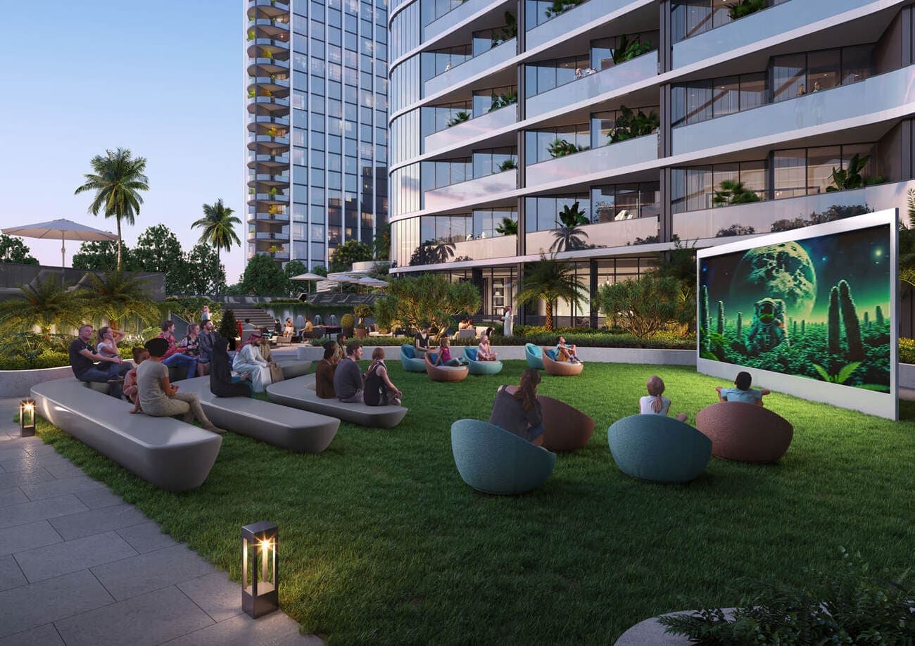 Skyvue Solair amenity Open Cinema Area - Sobha Hartland 2, Dubai - by Sobha