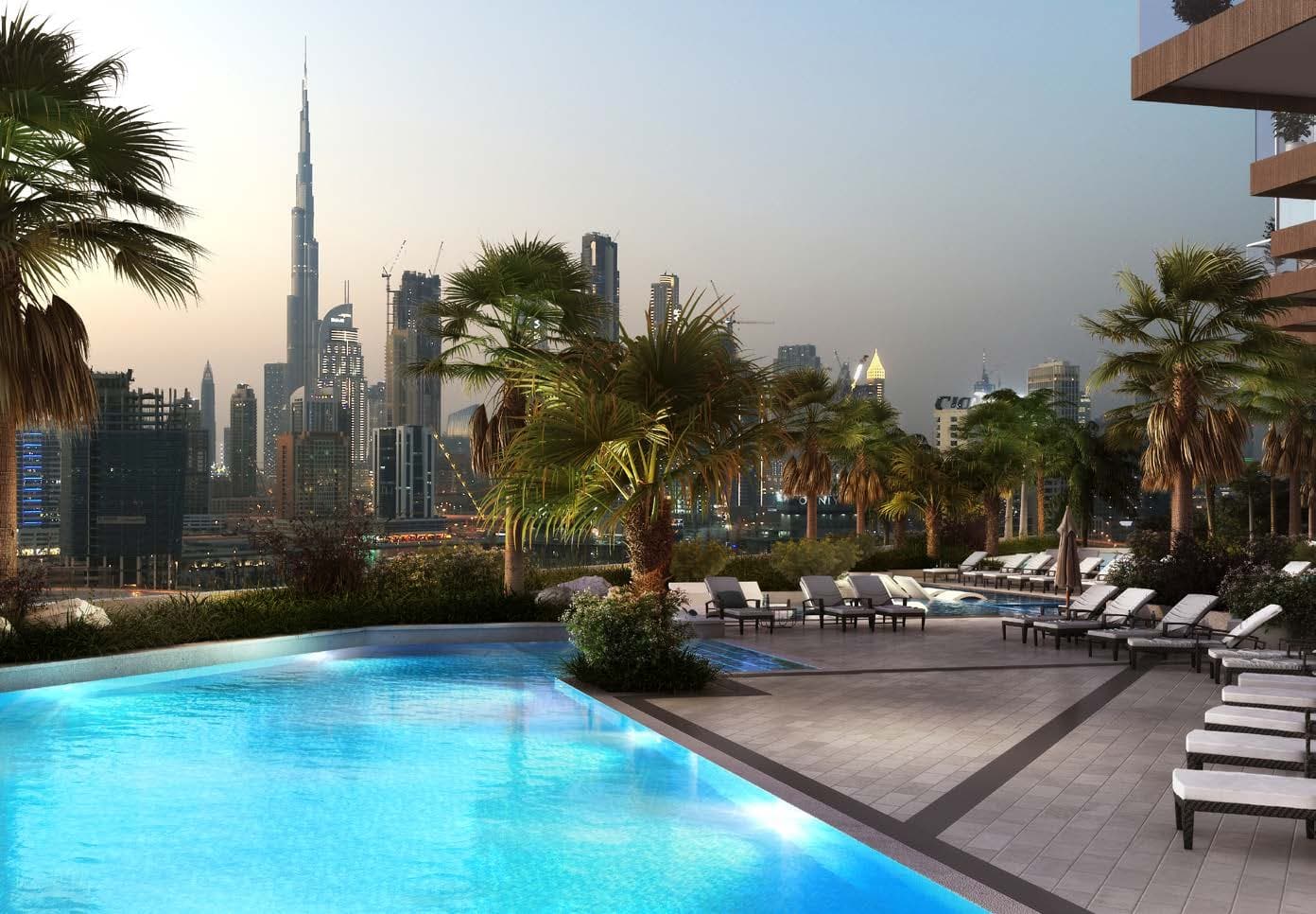 SLS Dubai Hotels and Residences amenity Lap Pool & Leisure Pool & Kids Pool in Business Bay, Dubai, by WOW RED