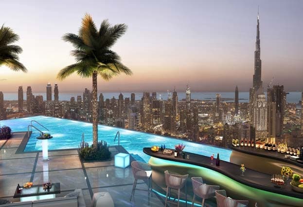 SLS Dubai Hotels and Residences amenity Priviledge & Infinity Pools in Business Bay, Dubai, by WOW RED