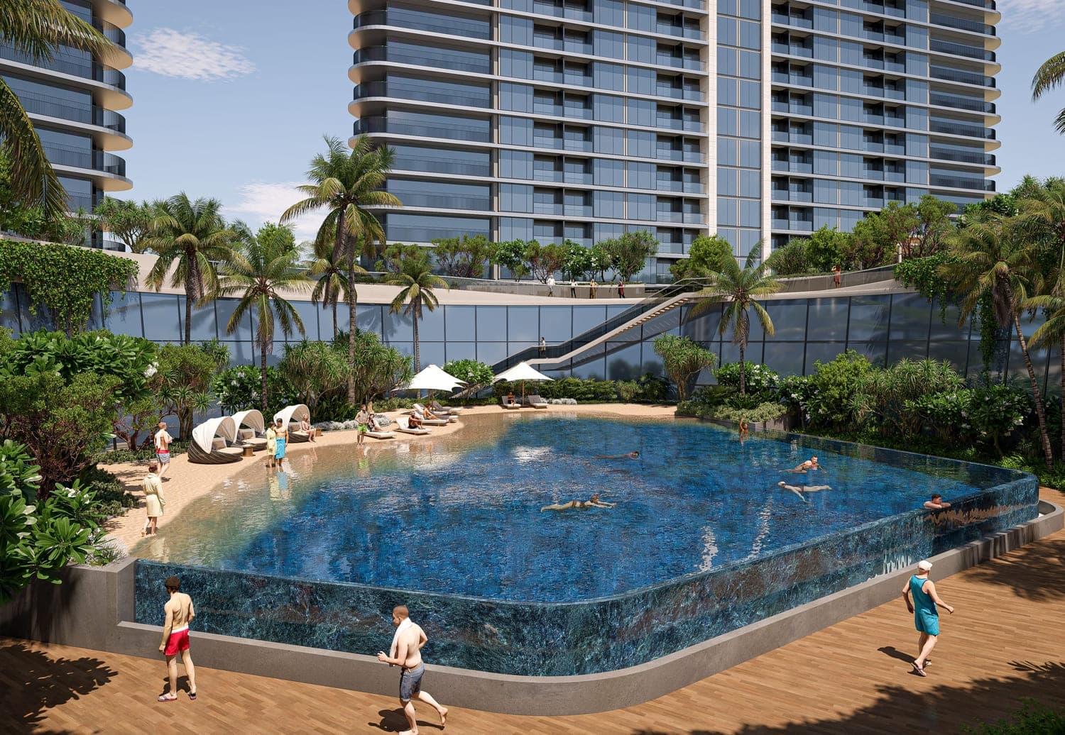 Sobha Solis amenity Leisure Pool - Dubai Motor City, Dubai - by Sobha