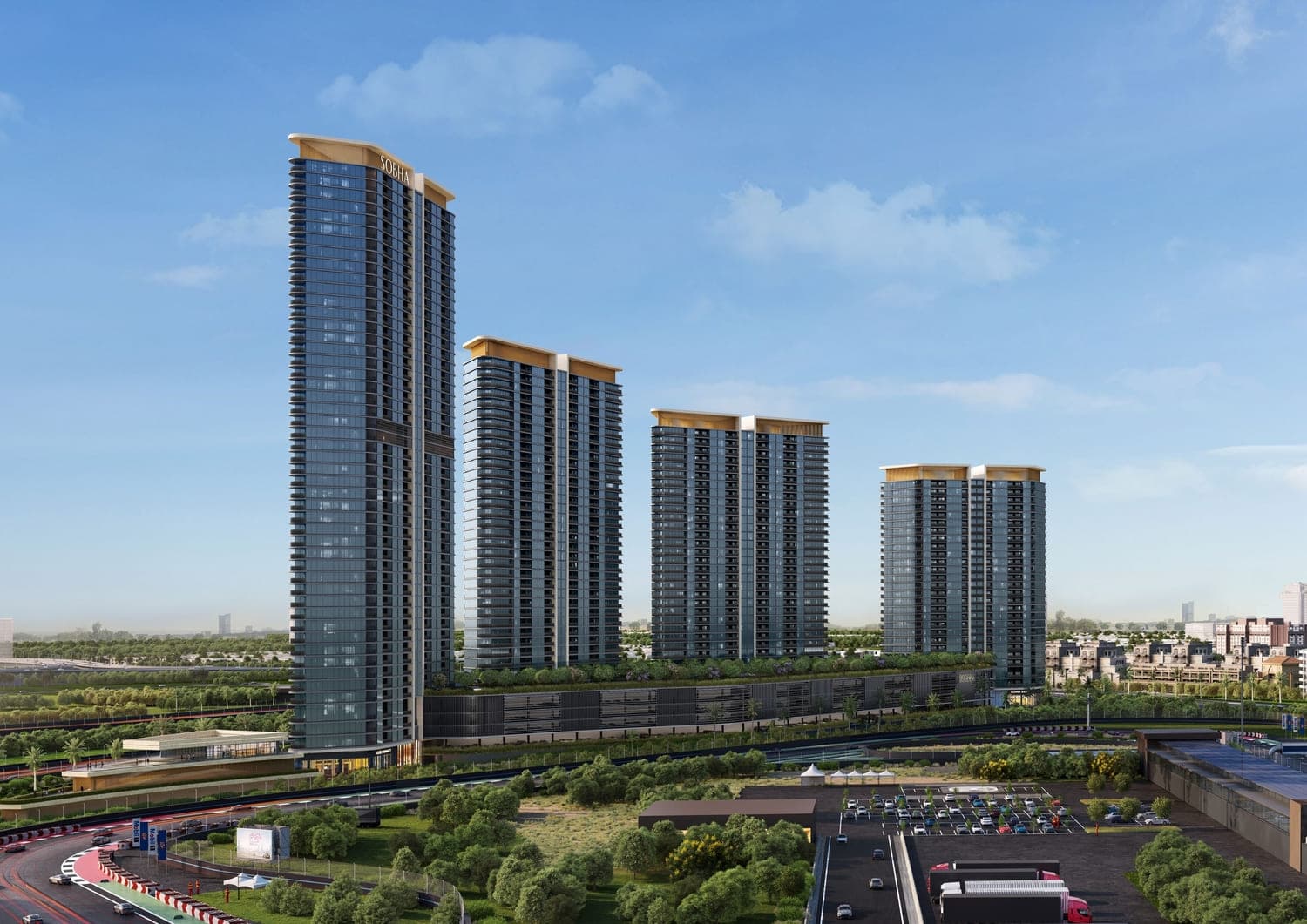 Sobha Solis exterior view - Dubai Motor City, Dubai - by Sobha